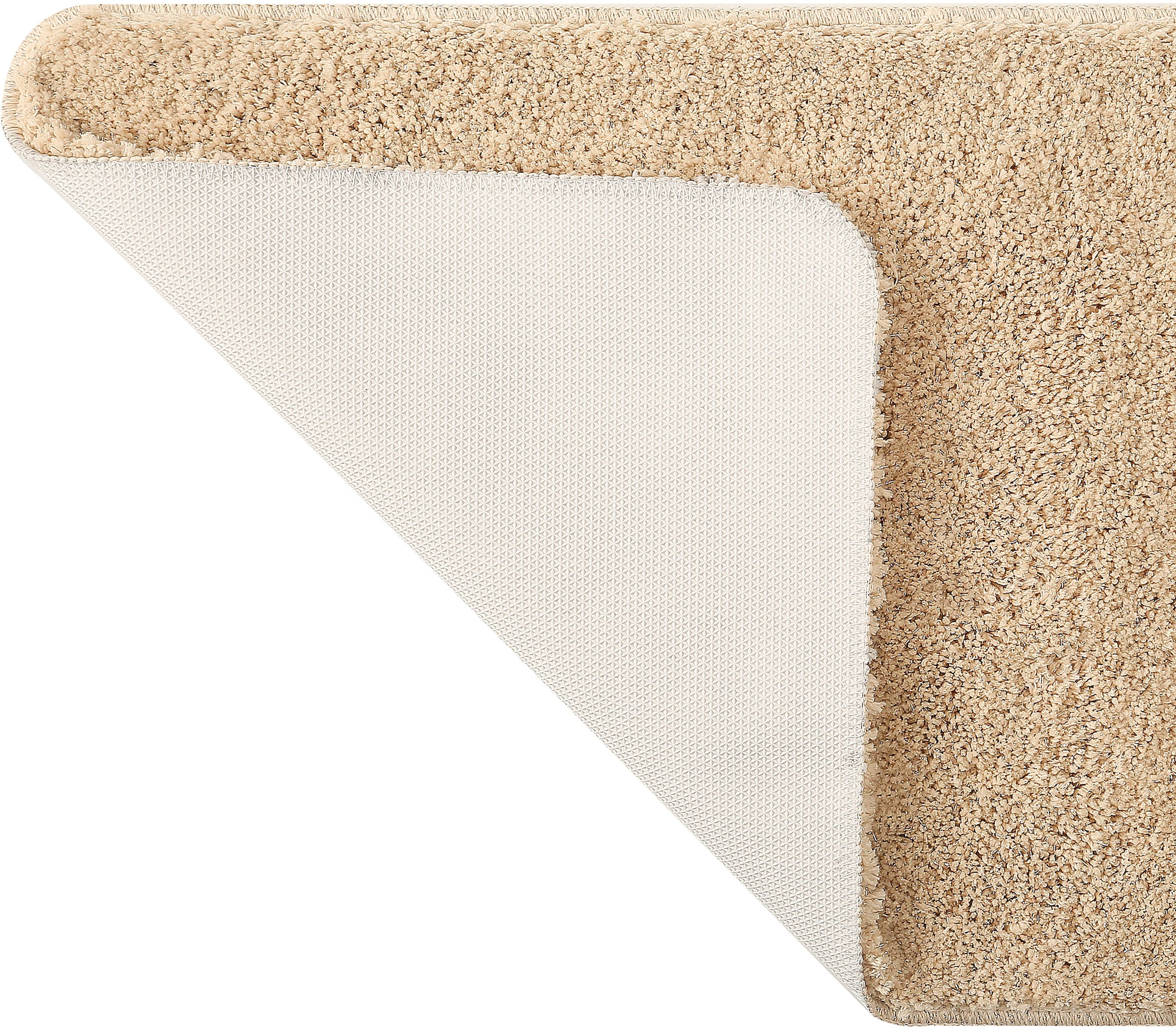 my home Badematte »Glitzer«, rutschhemmend beschichtet, fußbodenheizungsgeeignet-schnell trocknend-strapazierfähig, Badteppich, Akzente durch Glitzer-Garn