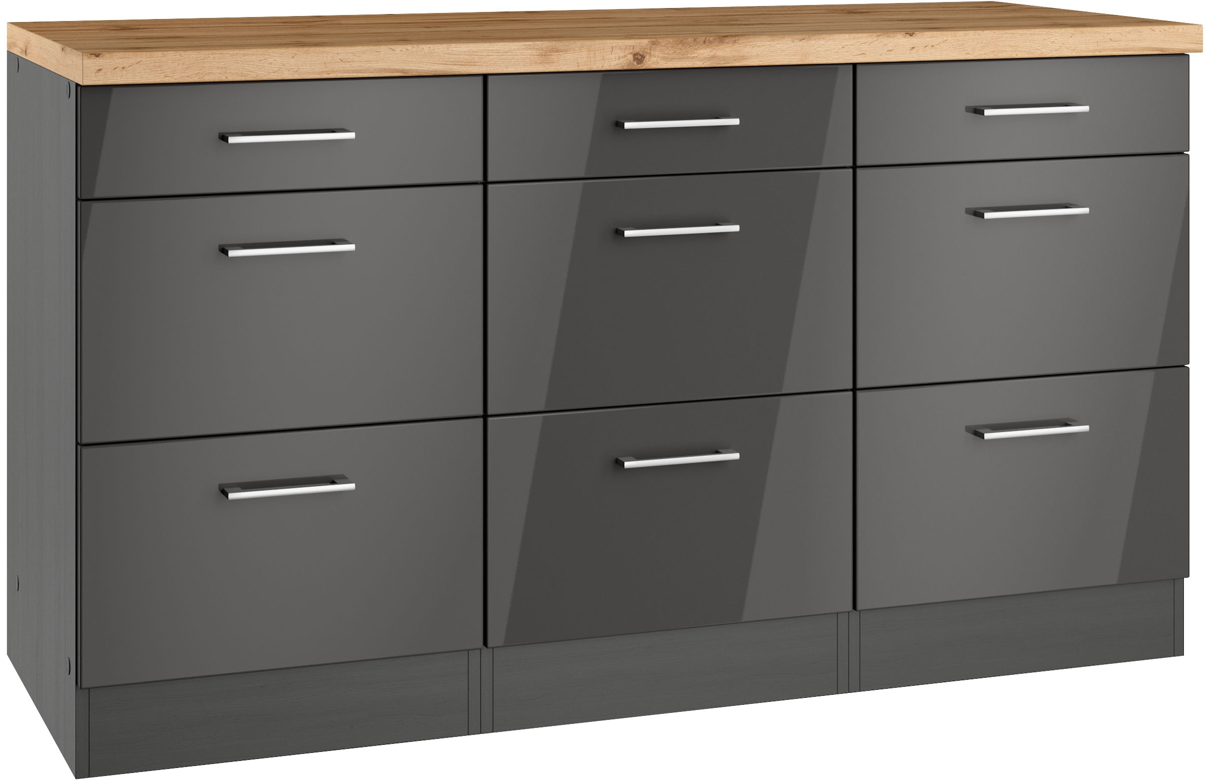 KOCHSTATION Unterschrank »KS-Milan«, HELD Möbel,Auszugschrank 150 cm, matte günstig online kaufen