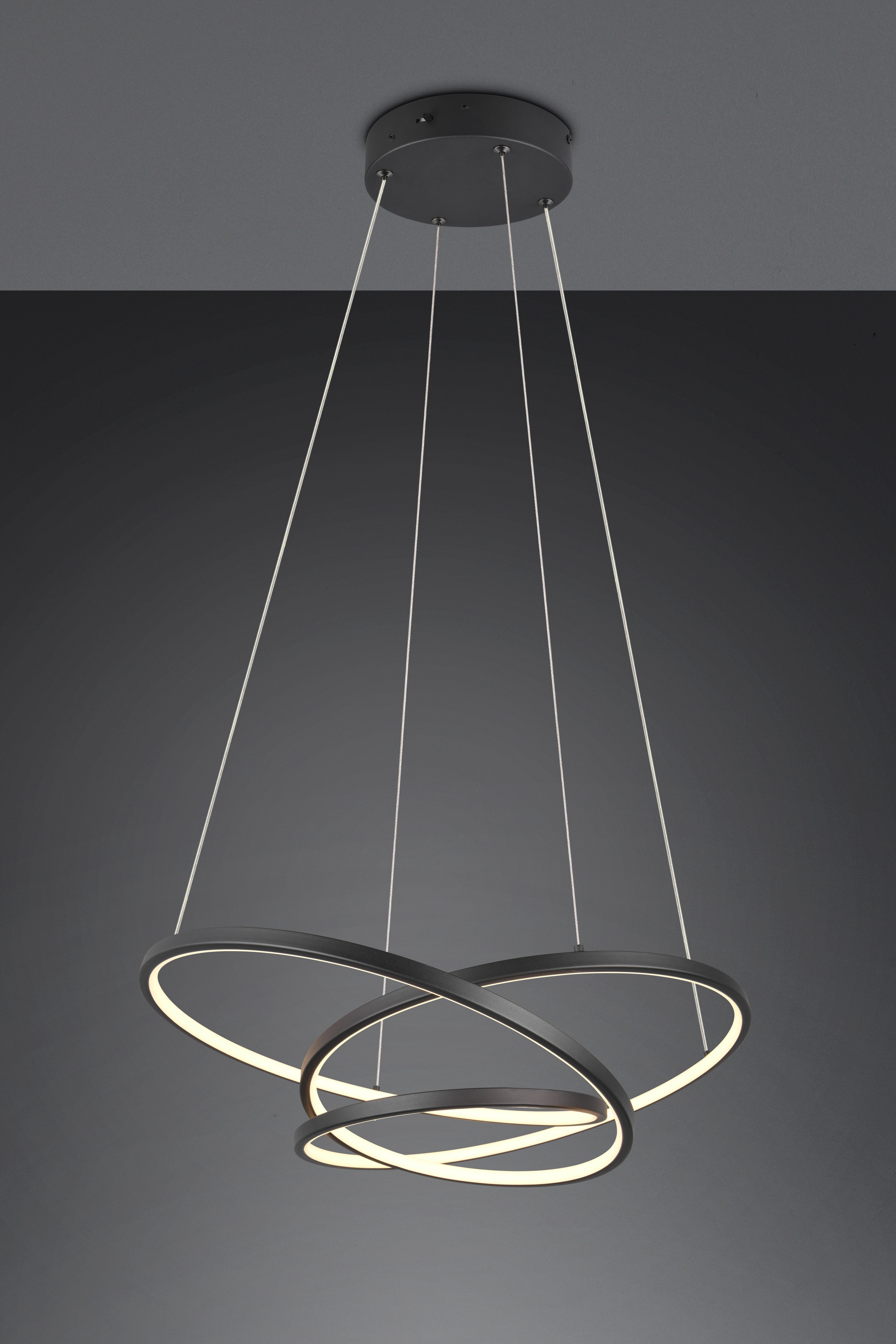 TRIO Leuchten LED Pendelleuchte »DARVIN, LED Hängelampe 34W 4500 Lumen, dimmbar, Lichtfarbe einstellbar«, 1 flammig, Leuchtmittel LED-Board | LED fest integriert, CCT 2300/3000/4000K warmweiß-kaltweiß, höhenverstellbar bis max 150cm