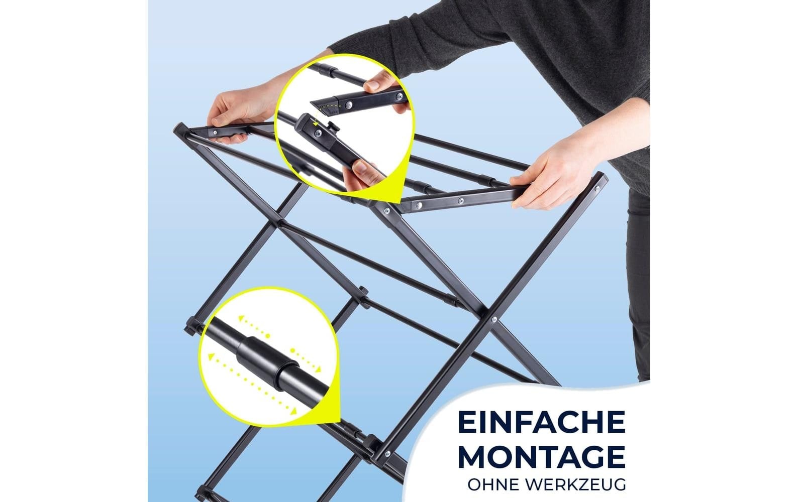 EASYmaxx Wäscheständer »12 m« Ausziehbarer Wäschetrockner für kleine Haushalte