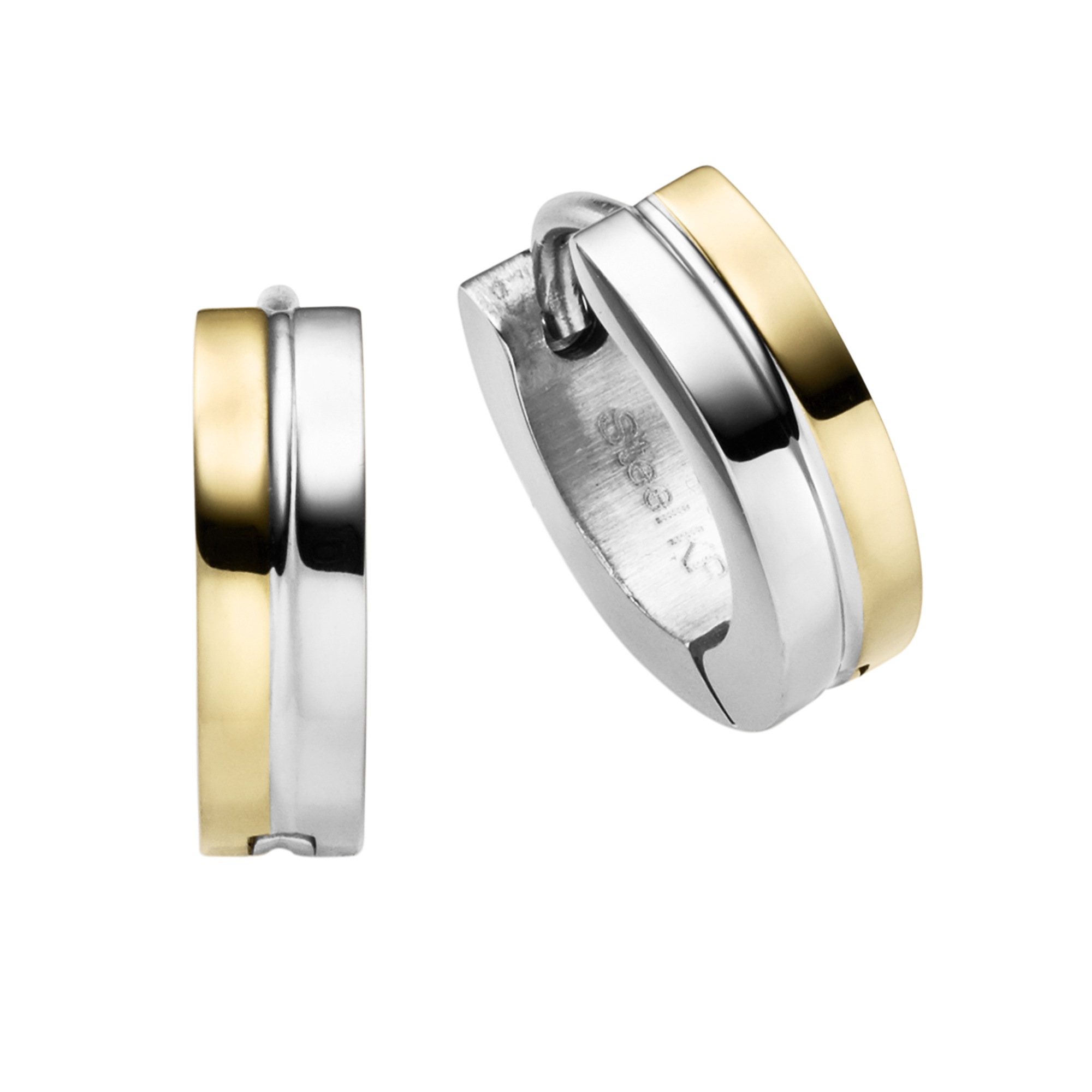 VIVANCE Paar Creolen »Edelstahl PVD gelb« mehrfarbig