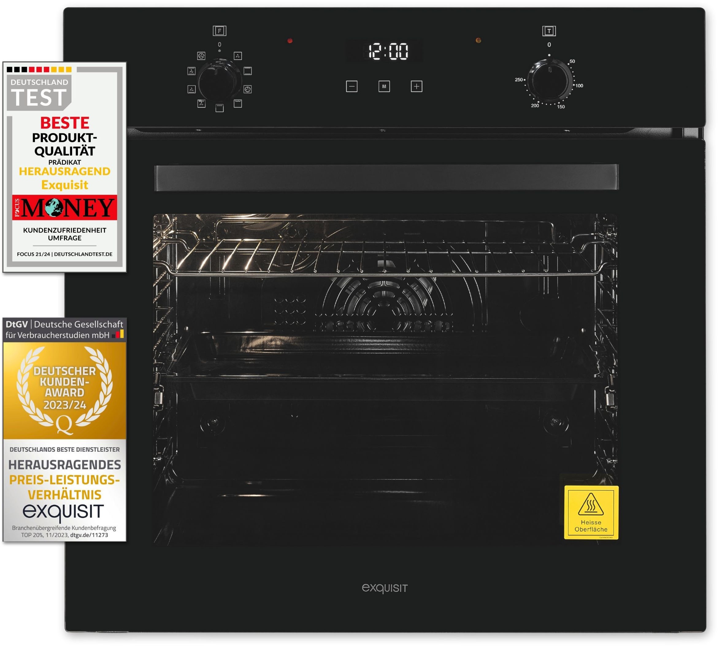 exquisit Einbaubackofen  »EBE278-H-020 schwarz«