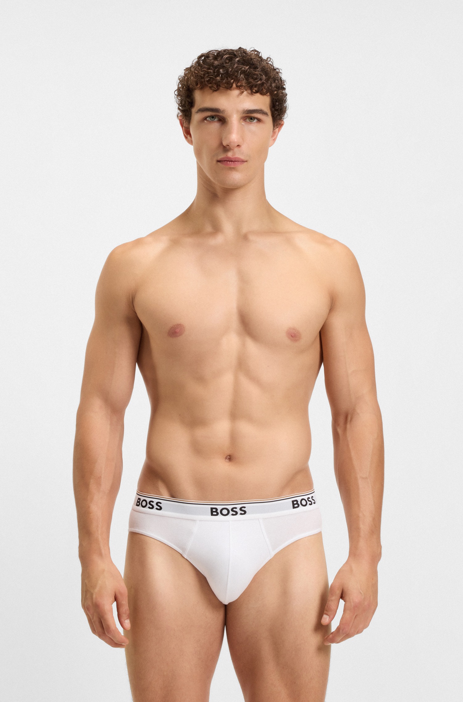 BOSS Slip »Brief 3P Power«, (3 St.), Elastikbund mit Logo