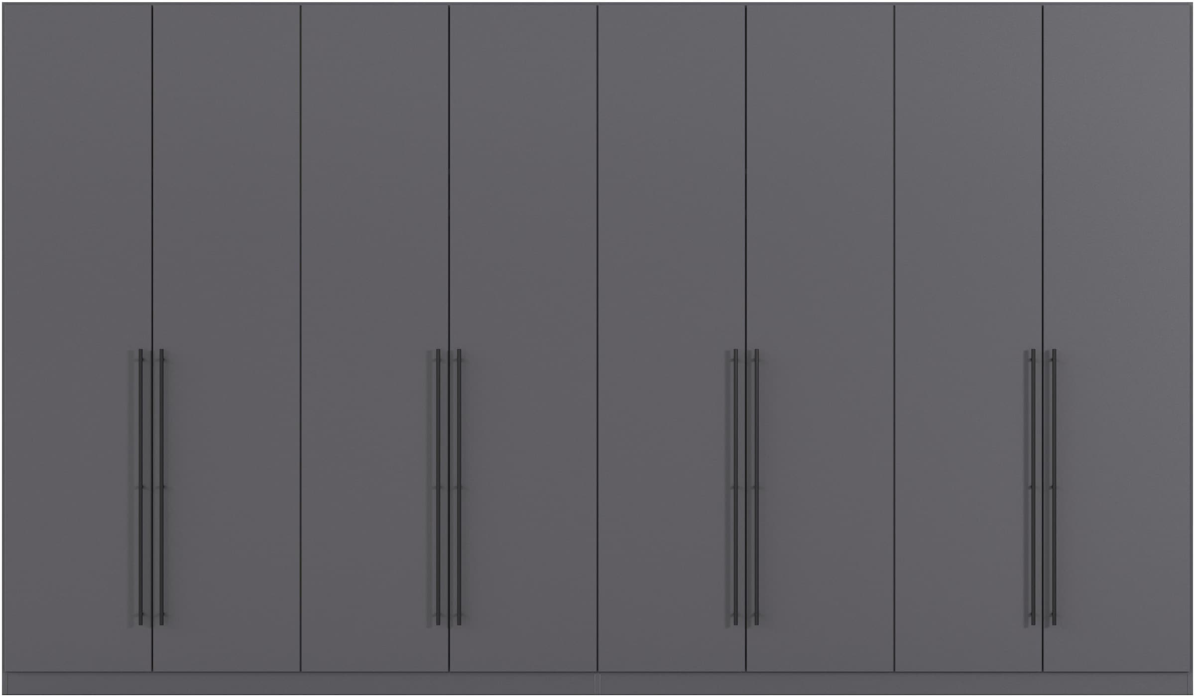 rauch Kleiderschrank, (in 3 verschiedenen Ausstattungen BASIC/CLASSIC/PREMIUM), mit hochwertigen Stangengriffen in Schwarz aus Metall MADE IN GERMANY