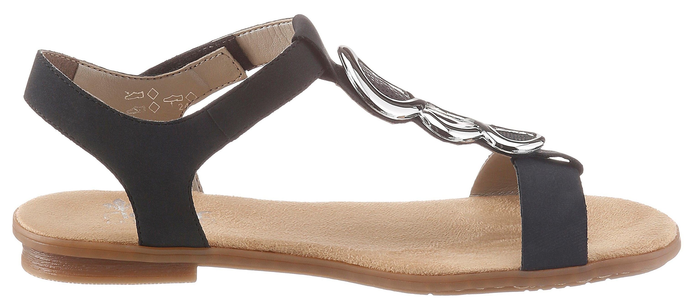 Rieker Riemchensandale  , Sommerschuh, Sandalette, Blockabsatz, mit Klettverschluss-Riegel