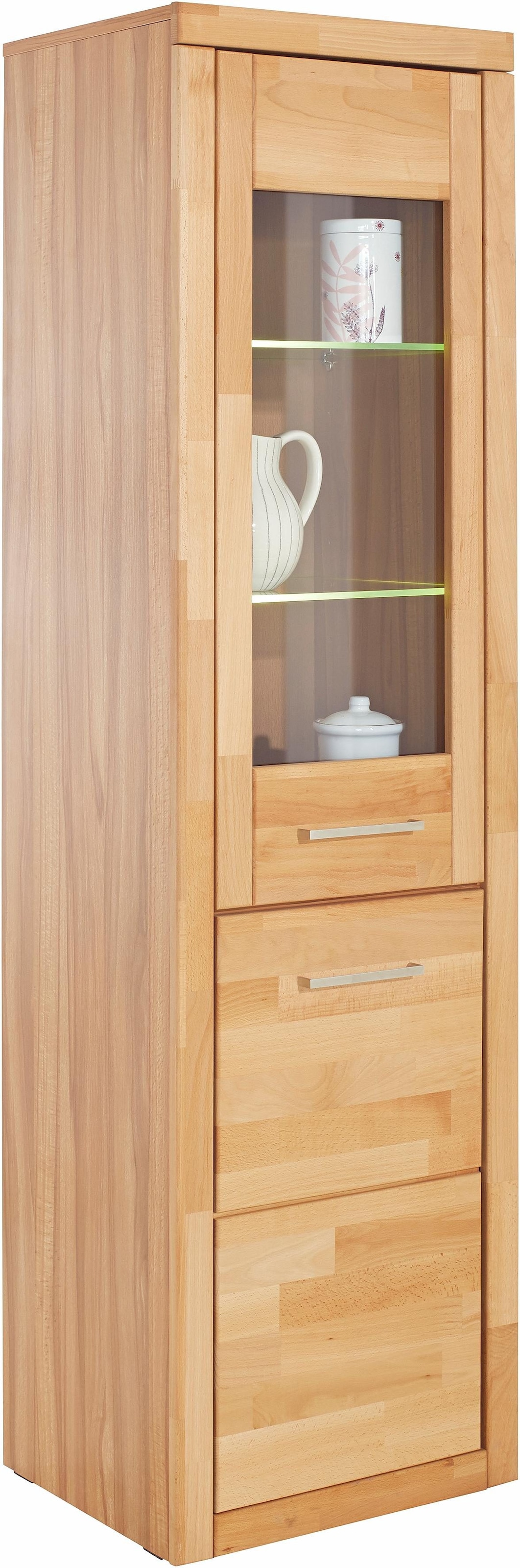 Home affaire Vitrine "Logo,180cm hoch,42 cm tief,Fronten Massivholz,5Fächer günstig online kaufen