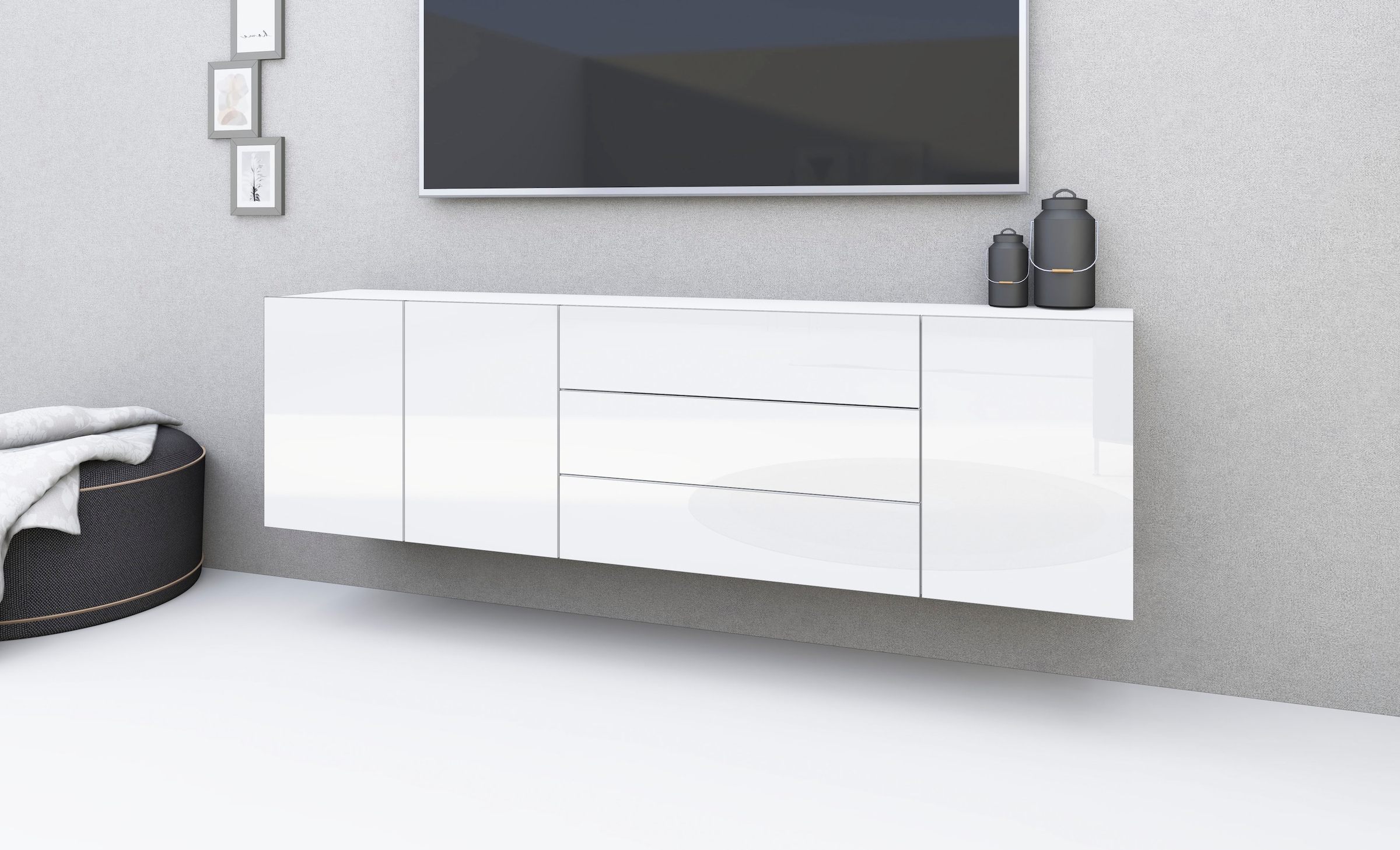 borchardt Möbel Sideboard »Sophia«, Breite 190 cm, hängend und stehend montierbar