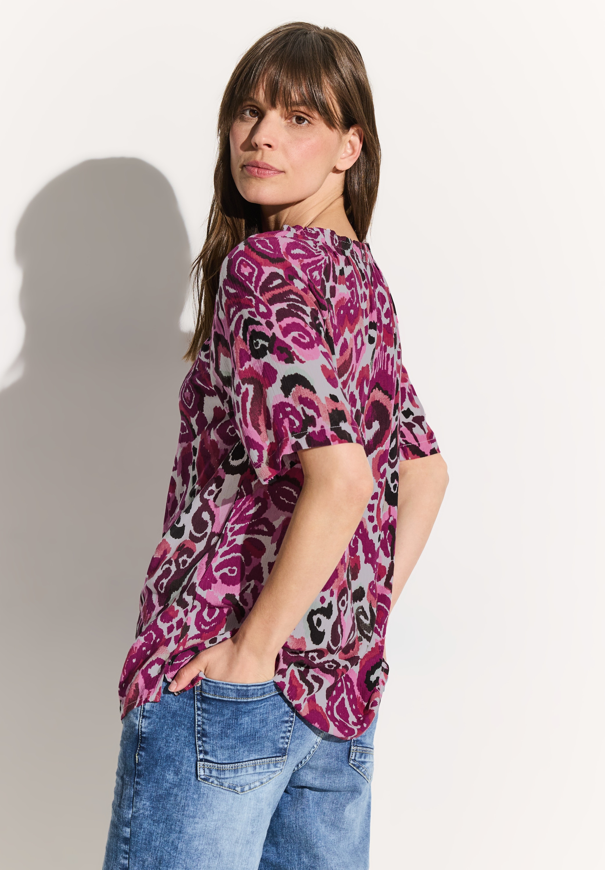 Cecil Carmenbluse, mit Ornament Muster