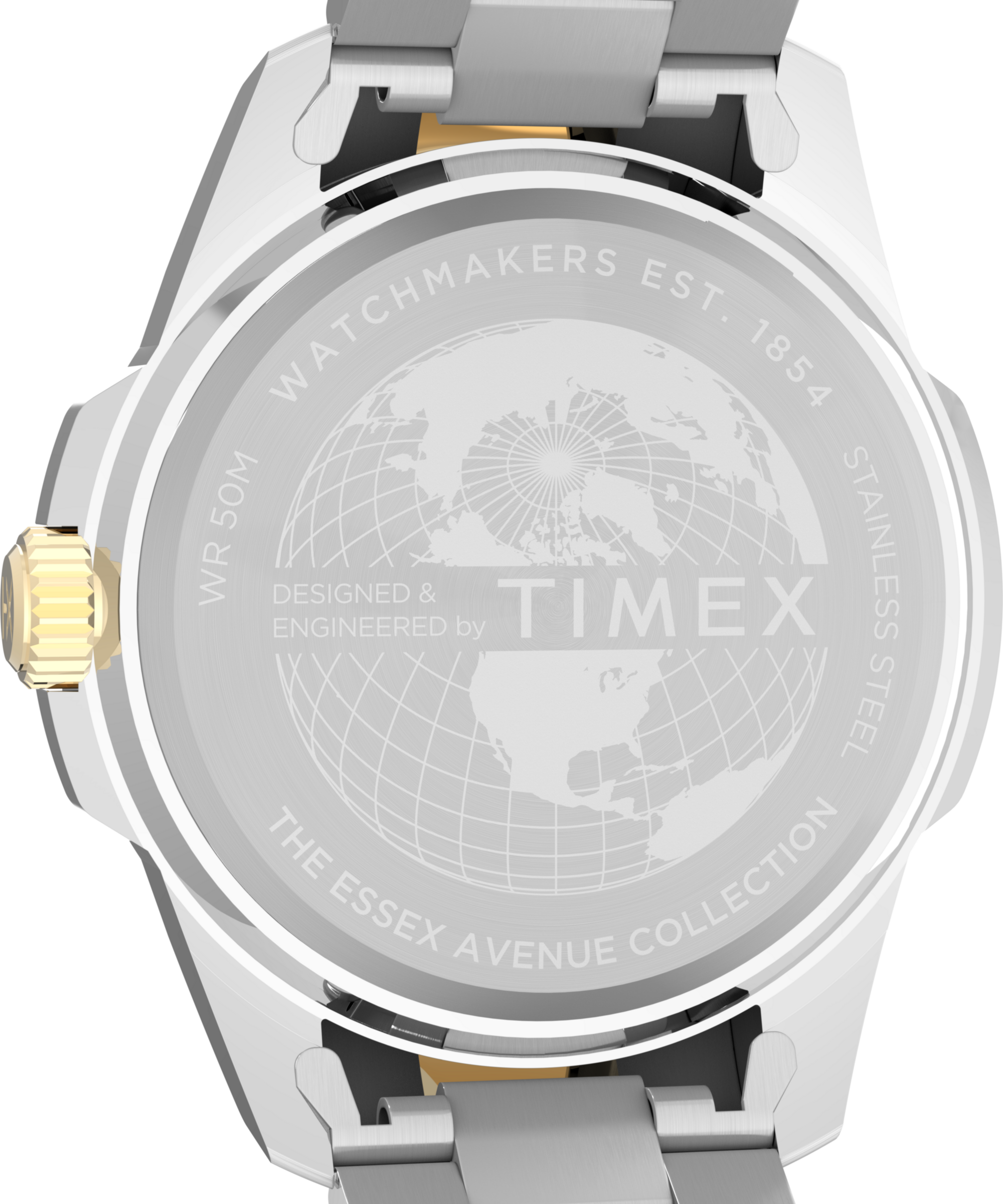 Timex Quarzuhr »ESSEX«, Armbanduhr, Damenuhr, Edelstahlarmband, Datum, Leuchtzeiger