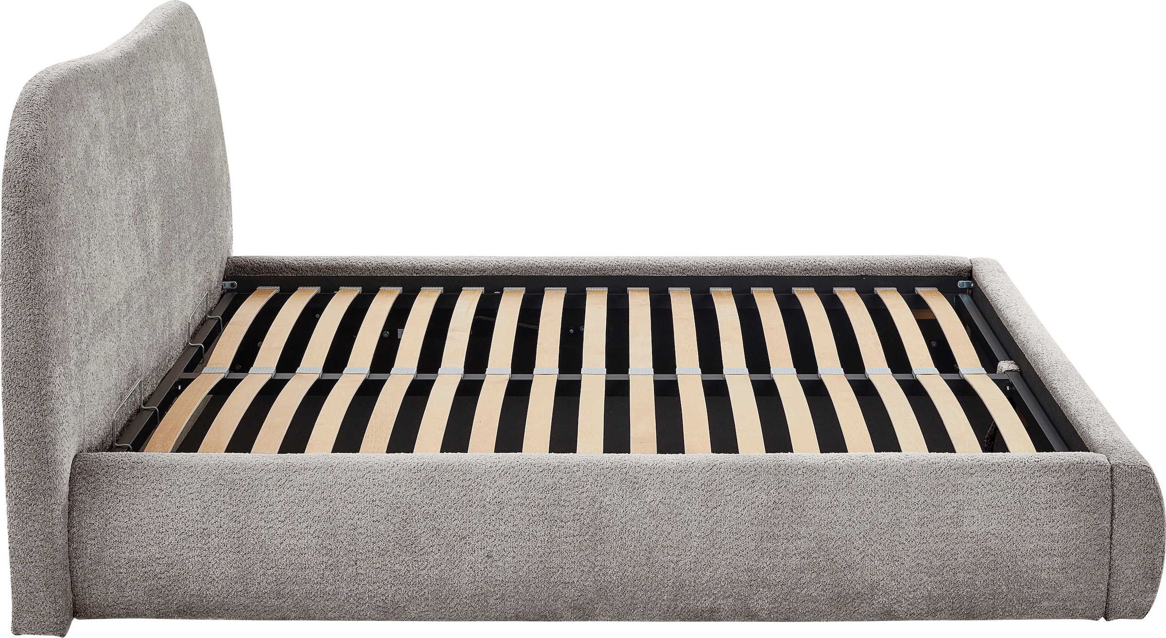 ATLANTIC home collection Polsterbett »Sophie«, mit oder ohne Stauraum, hochwertiger Bouclé-Bezug