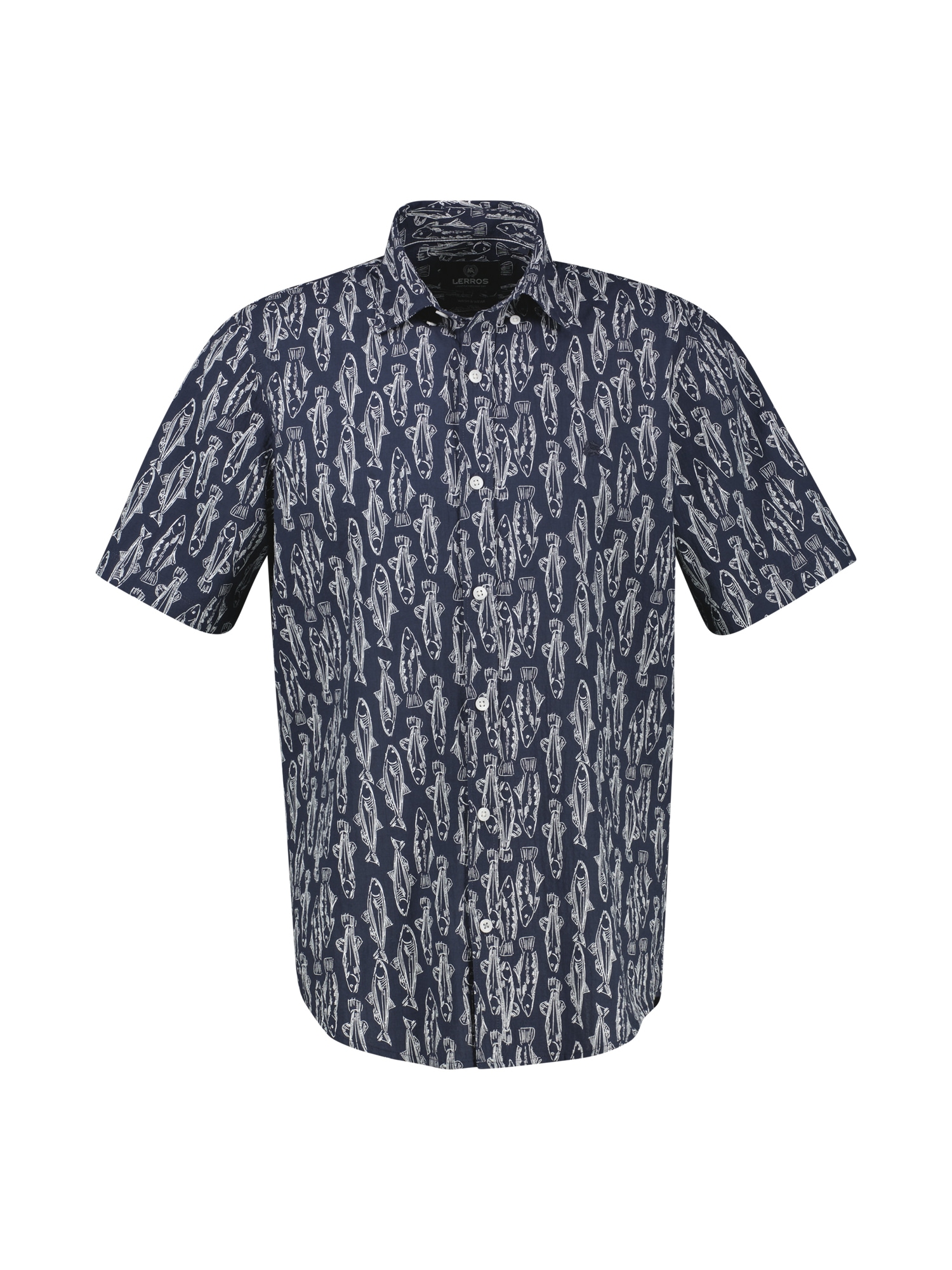 LERROS Kurzarmhemd »Kurzarmhemd mit marinem All-over-Print«