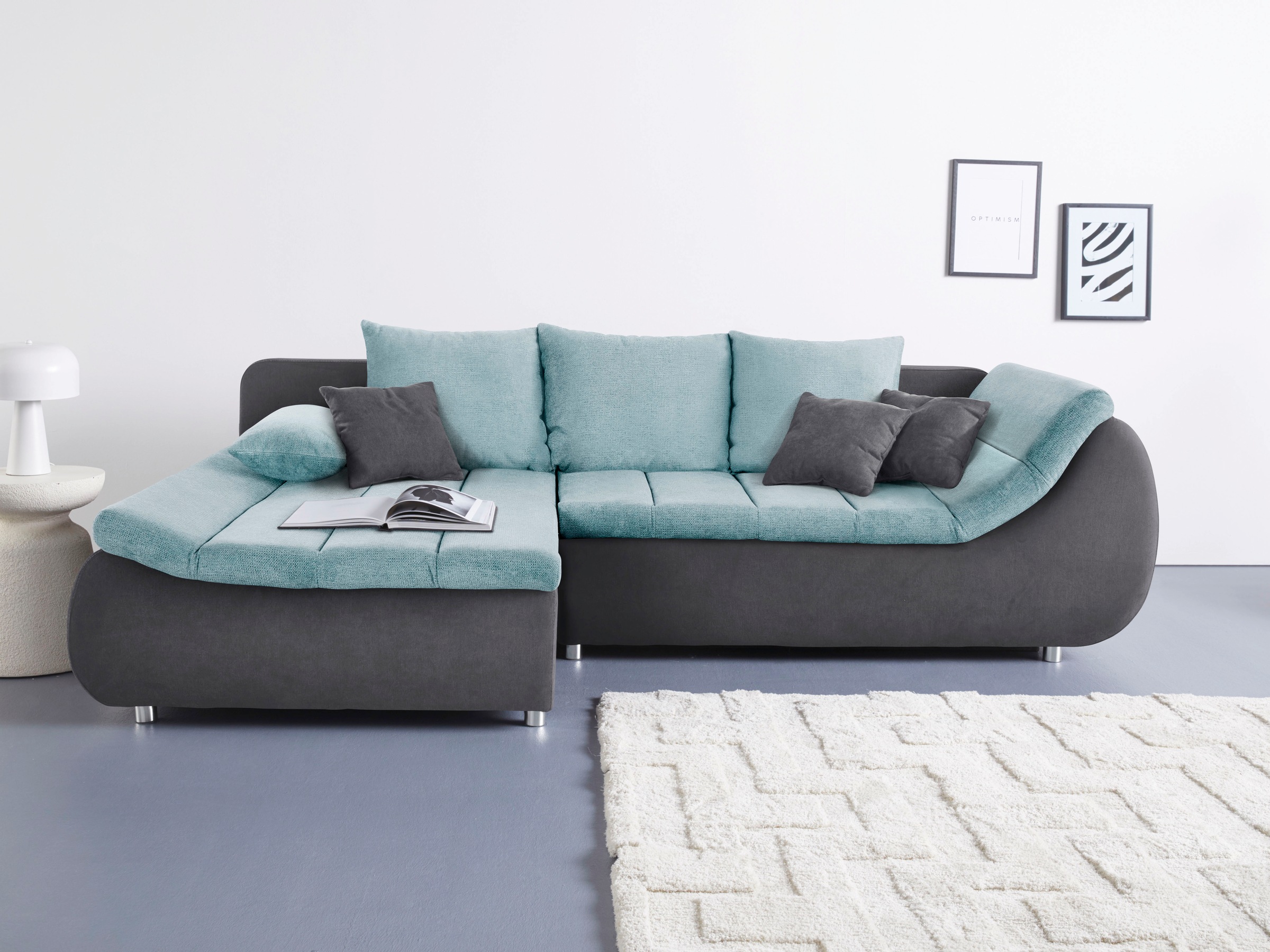 Home affaire Ecksofa »Imola, elegant und modern, aktuelle Steppung im Sitz, günstig online kaufen