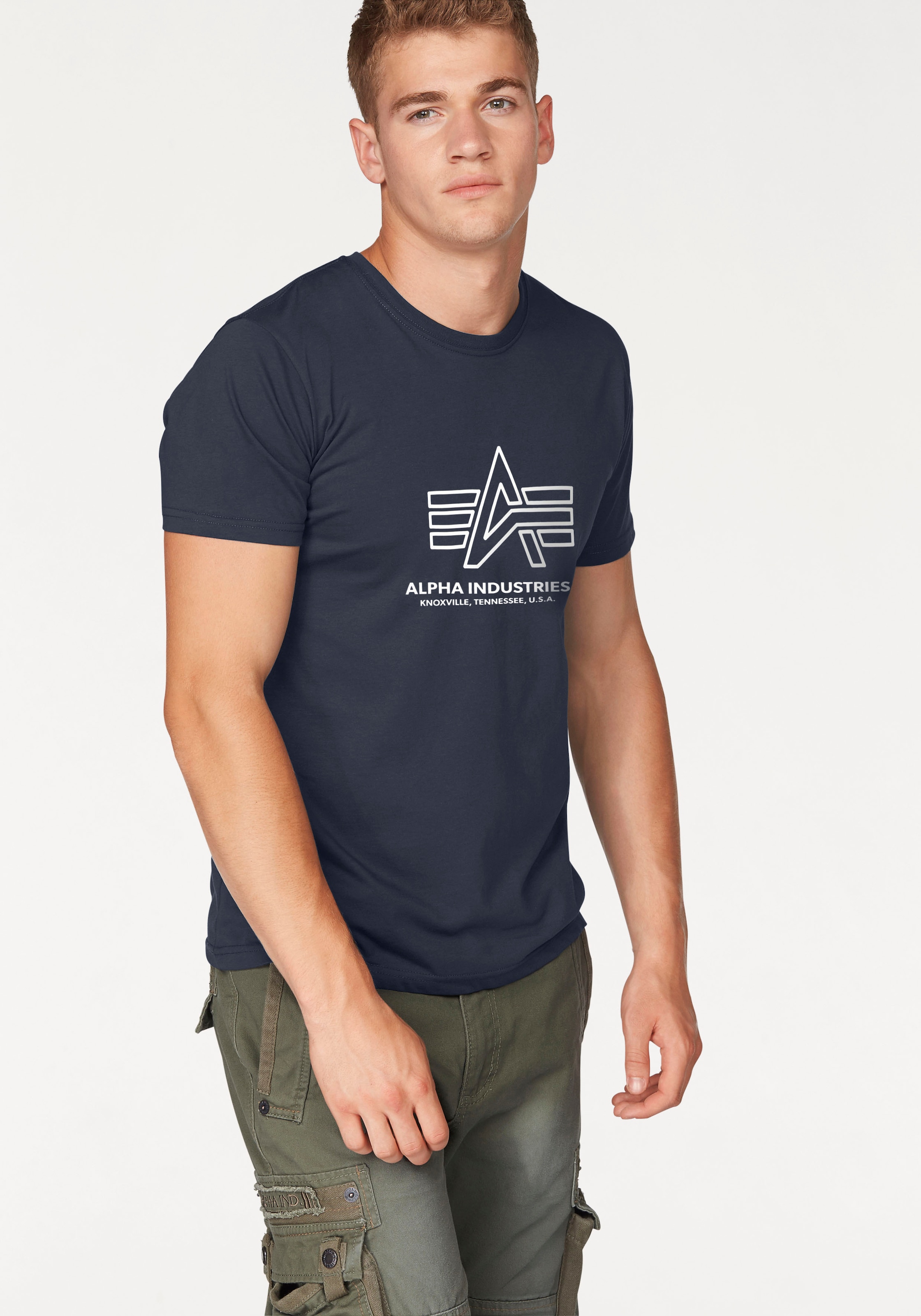 Alpha Industries Rundhalsshirt »Logo Print T«