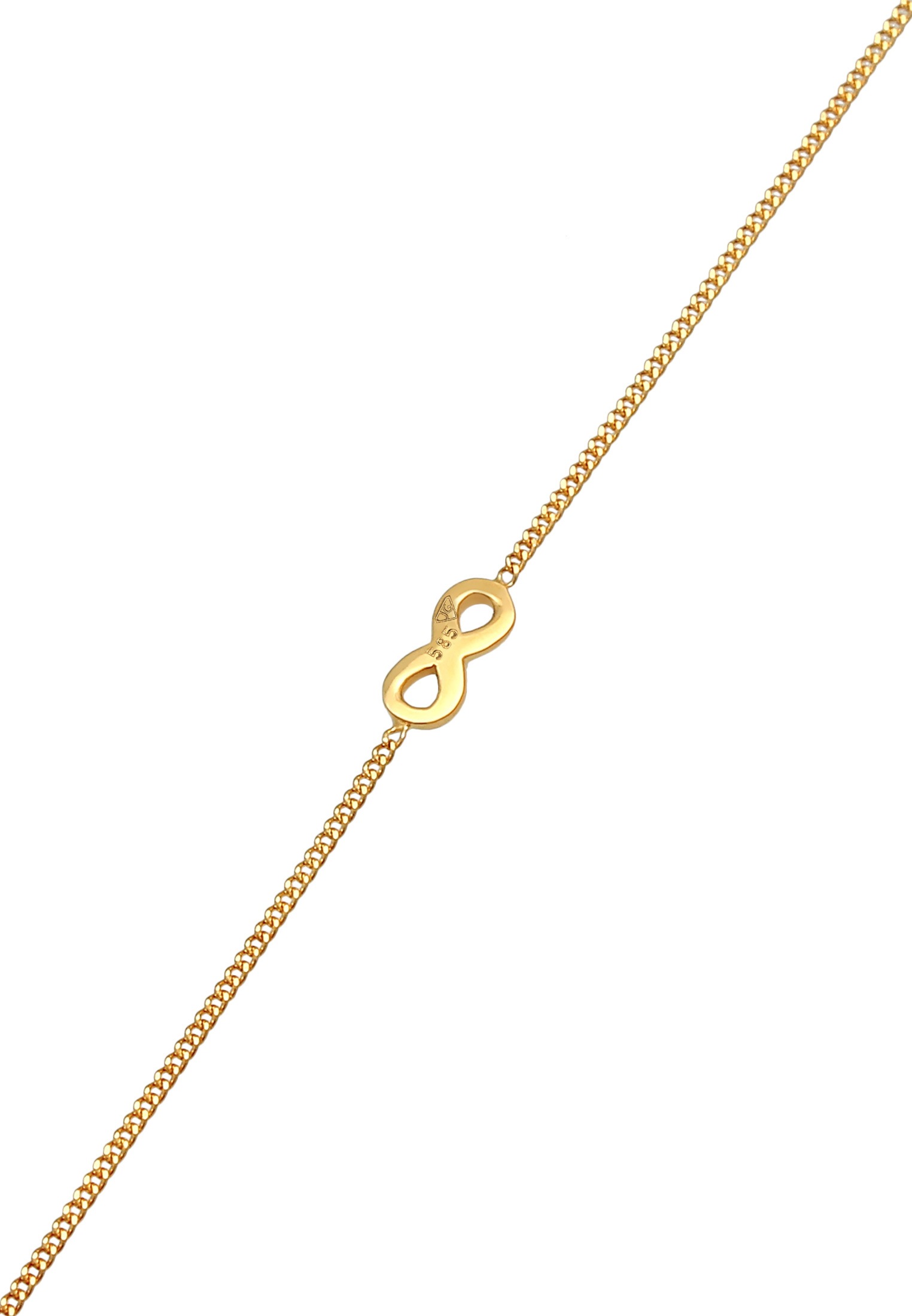 Elli Premium Armband »Infinity Unendlichkeit Symbol 585 Gelbgold«