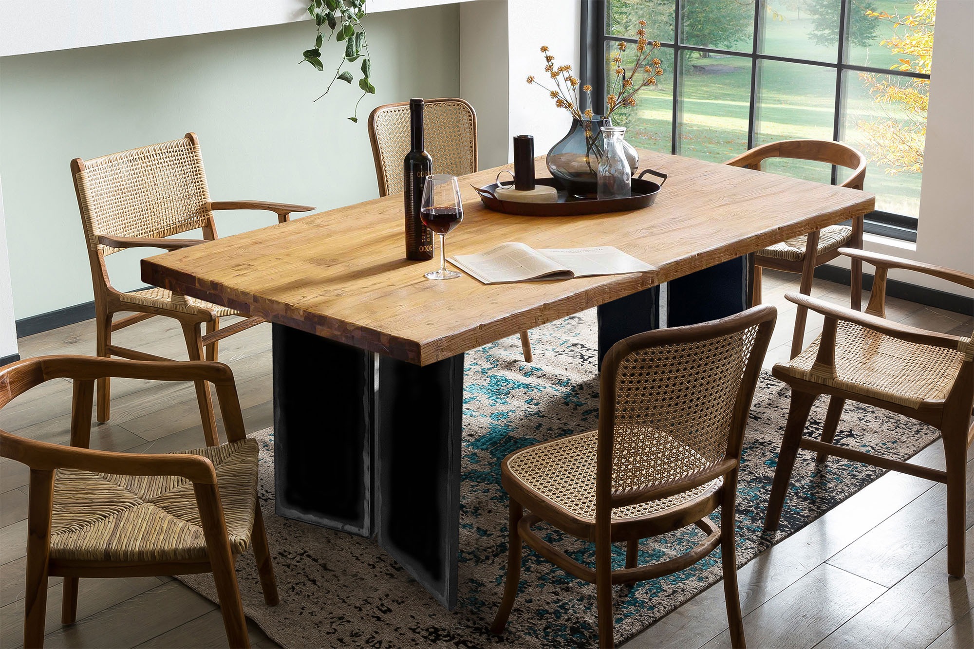 INOSIGN Esstisch 1 Stk. tlg. Gestell im Used Look günstig online kaufen