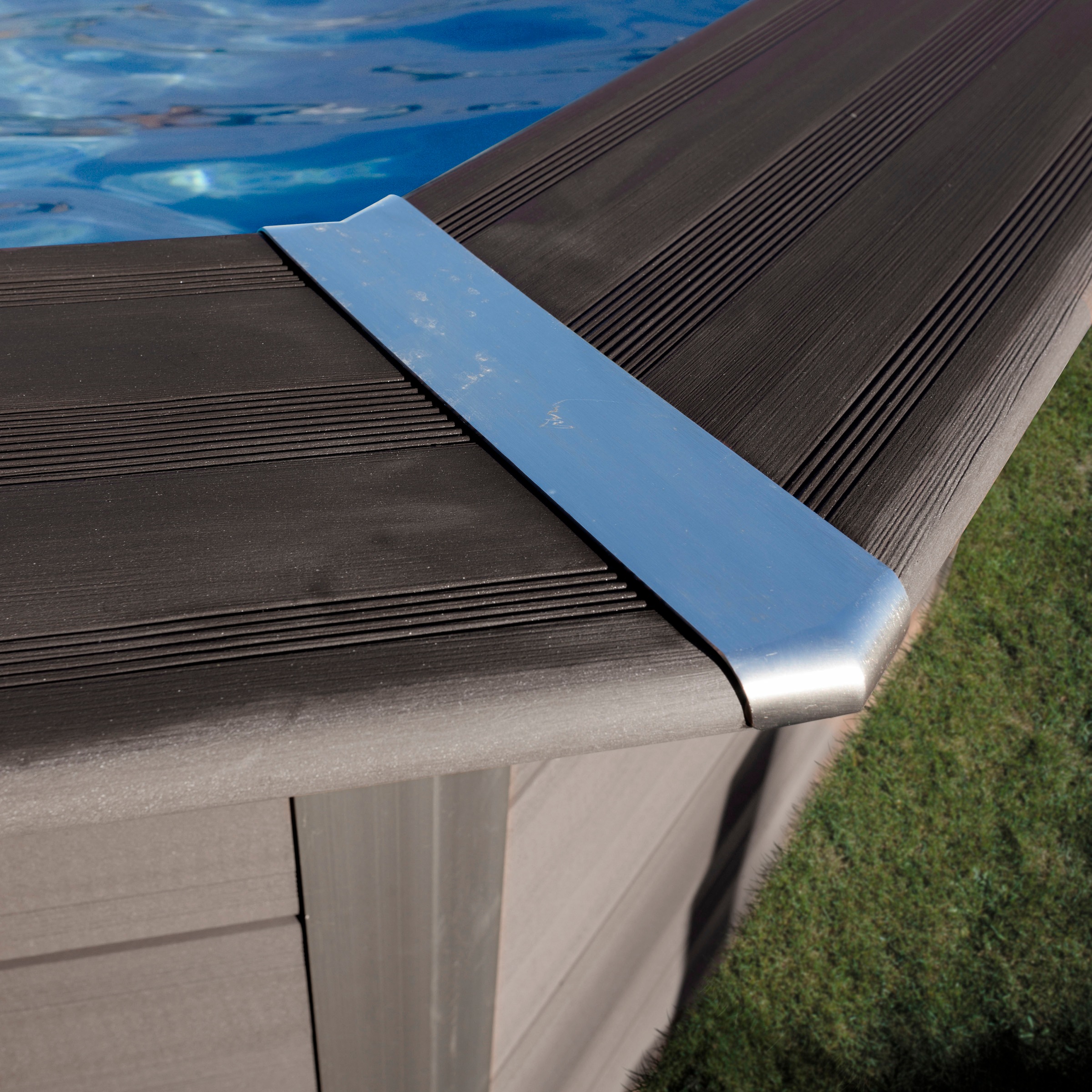 Gre Ovalpool »Avantgarde«, (Set), 6-tlg., Composite Pool, BxLxH: 386x524x124 cm