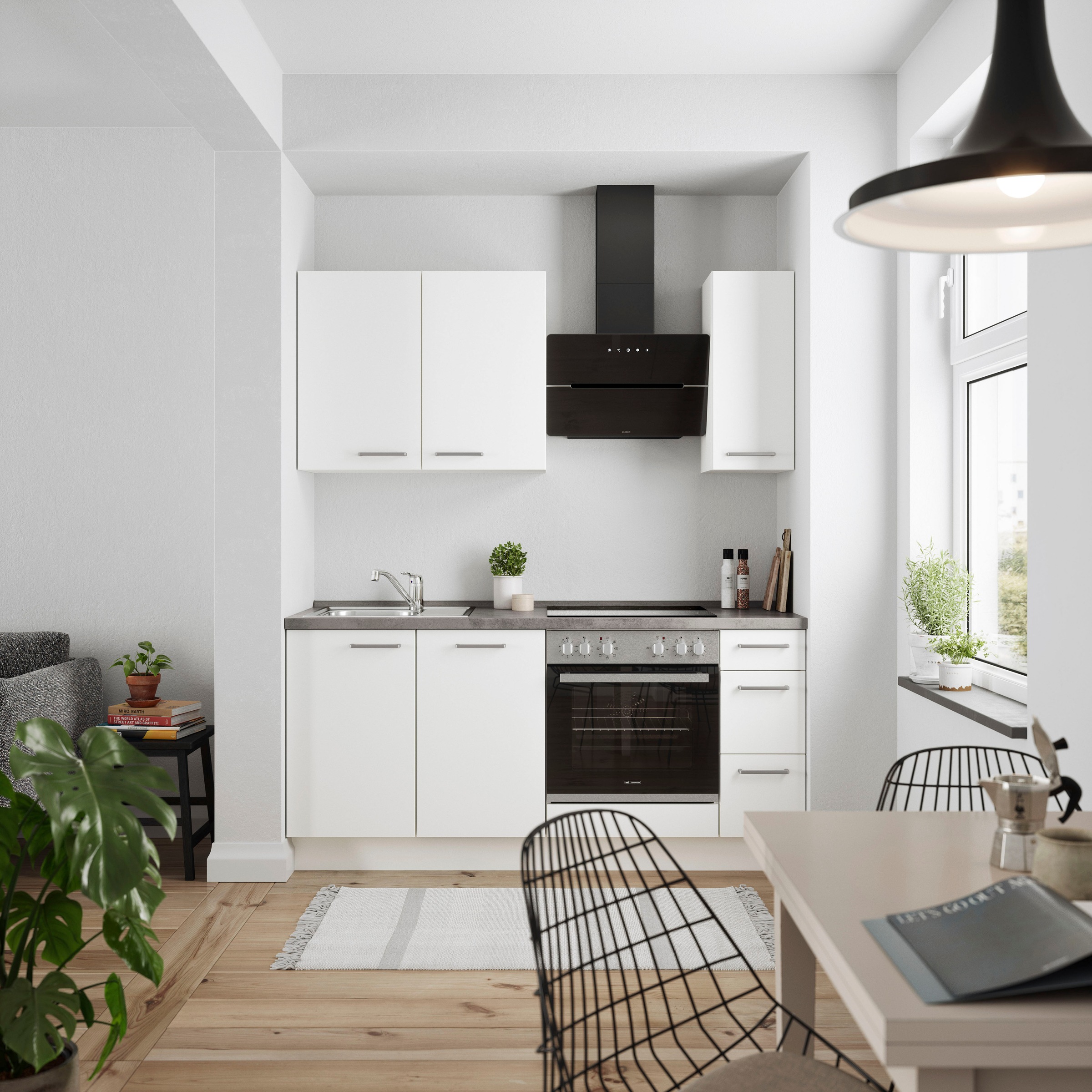 nobilia® Küchenzeile »"Touch II"«, vormontiert, Ausrichtung wählbar, Breite 180 cm, wahlw. mit E-Geräten