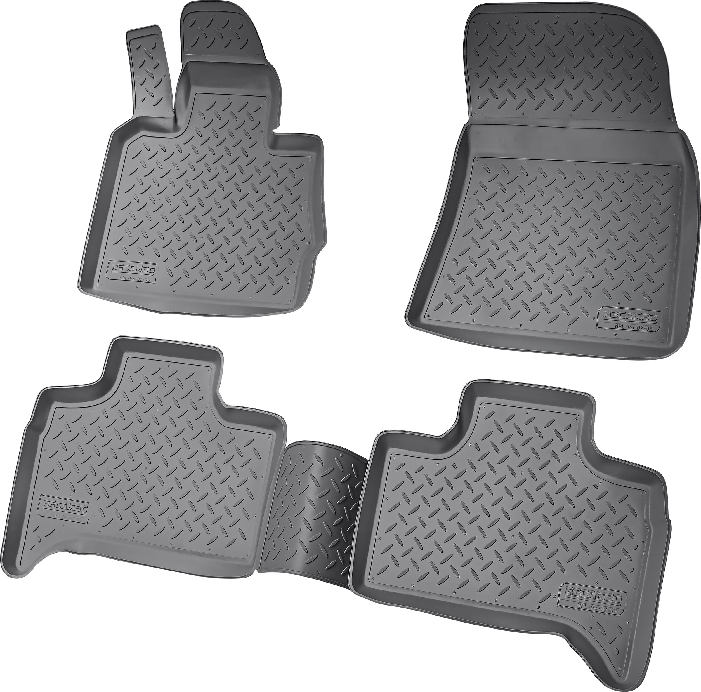RECAMBO Passform-Fußmatten »CustomComforts«, BMW, X5, (Set, 4 St