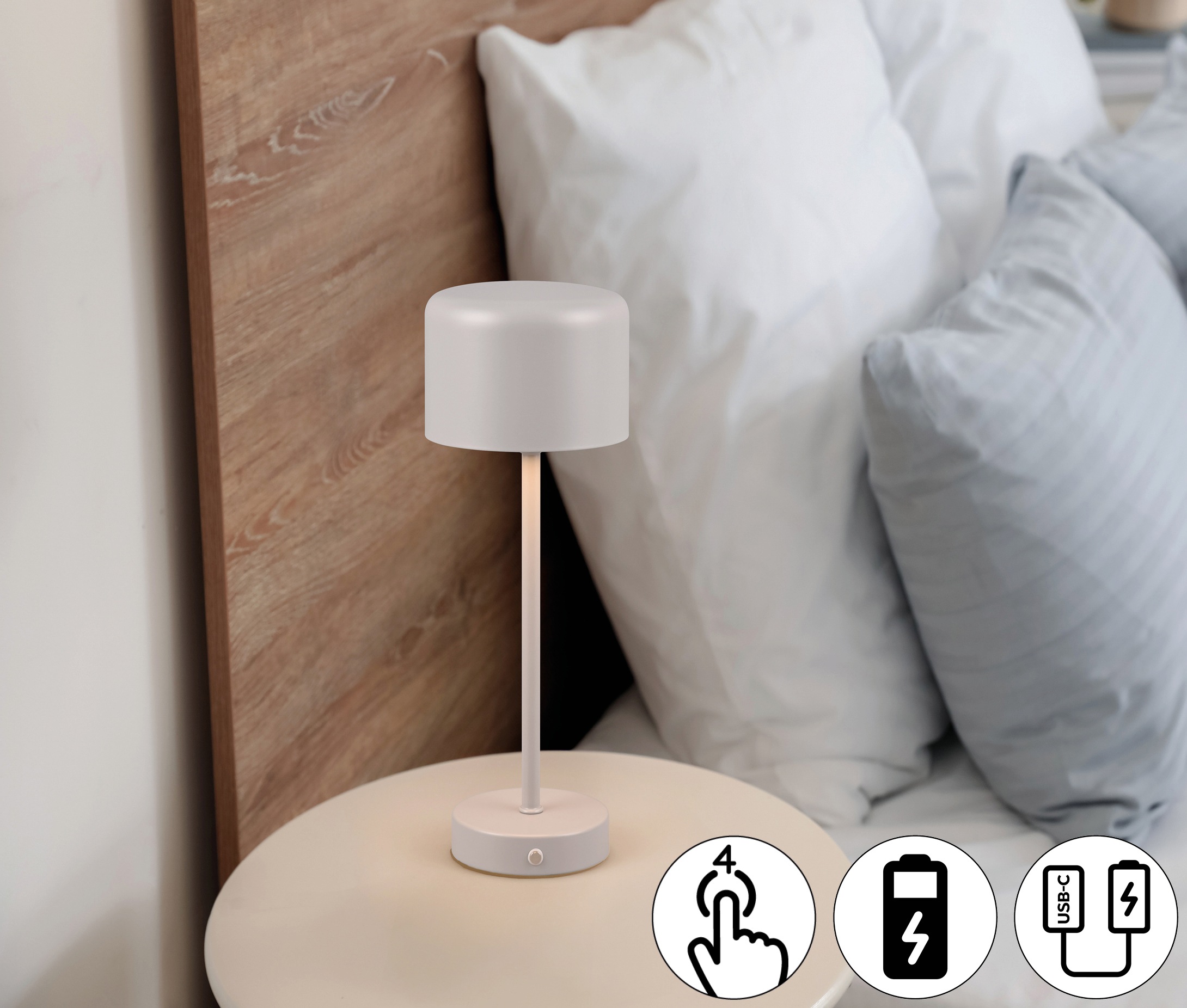 Leonique LED Tischleuchte »Kadira«, 1 flammig, Leuchtmittel LED-Board   LED günstig online kaufen