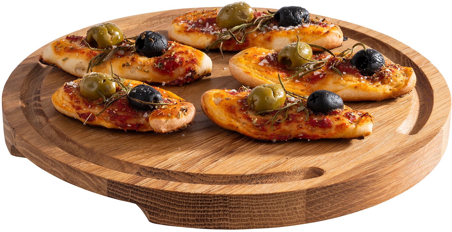 APS Tablett »PIZZA« mit Griffmulden braun