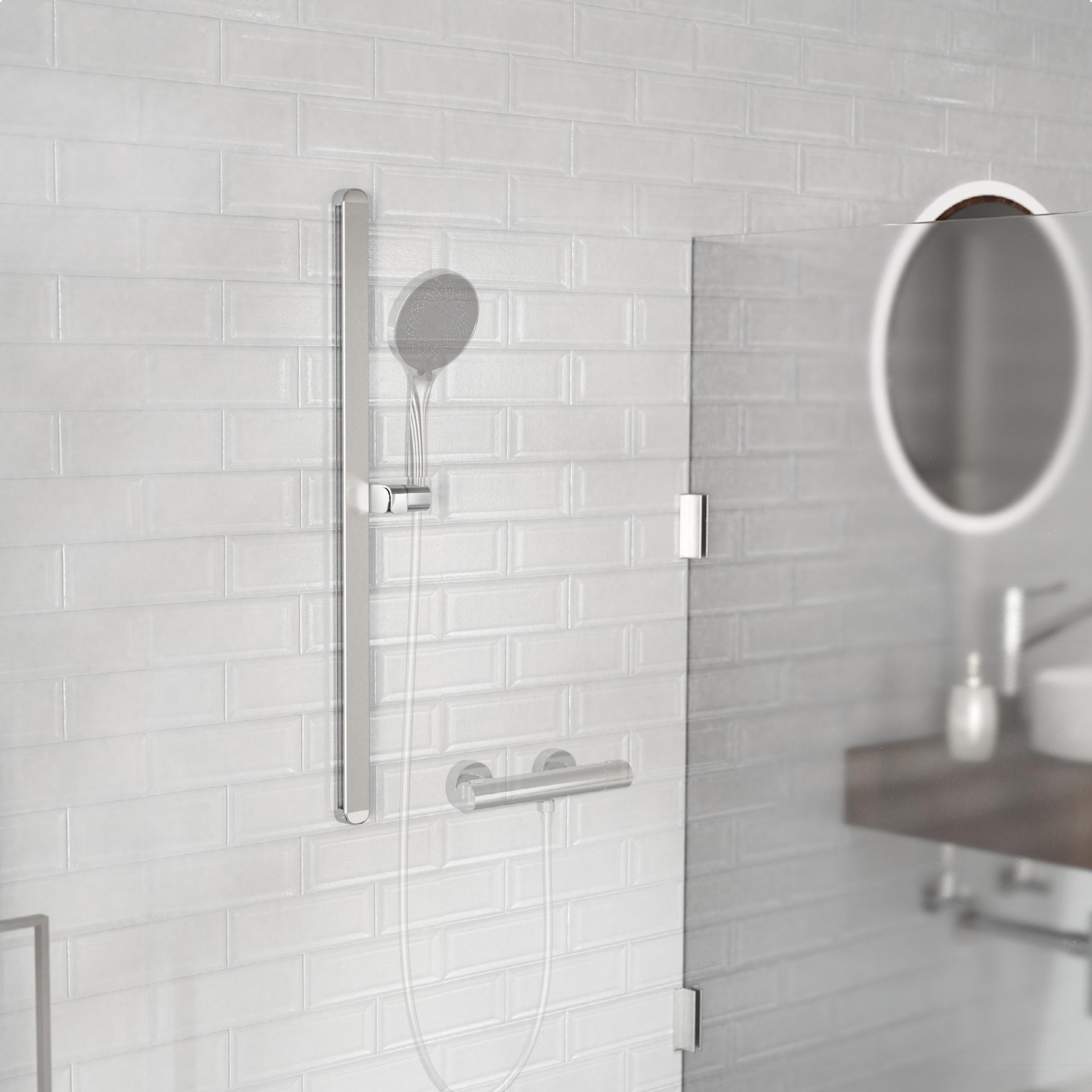 Schütte Duschstange »KARIBIK« Komplett-Set, Inklusive Befestigungsmaterial,  Hochwertige Brausestange mit Design-Brausehalter