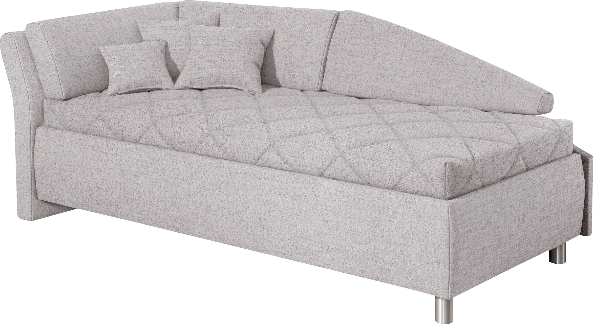 alina Schlafsofa »Lindsay«, Bettkasten, Zierkissen-Set aus: 2 Stk. 40x40cm, 1 Stk. 30x30cm