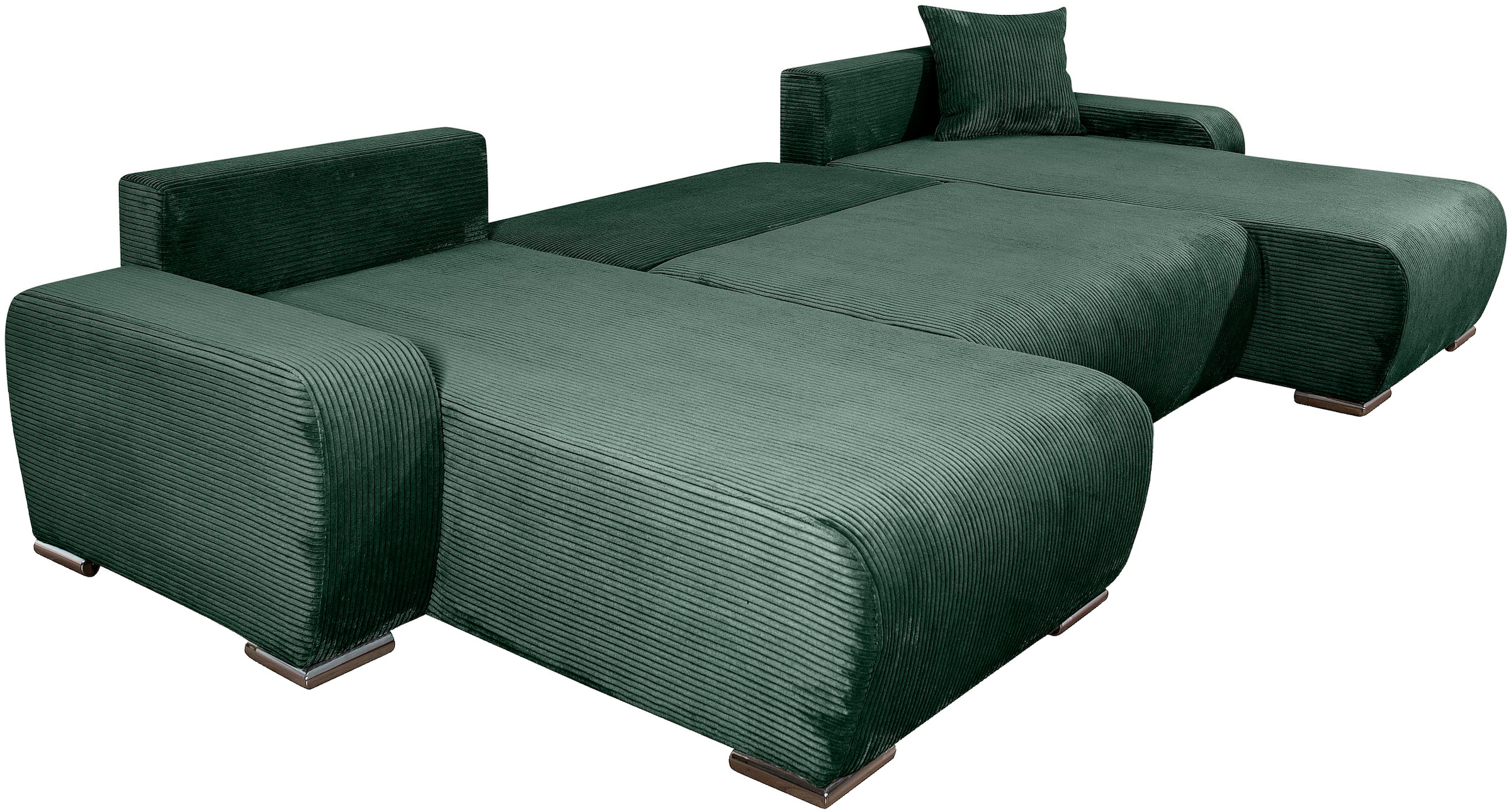 COLLECTION AB Wohnlandschaft »Paola U-Form«, mit Schlaffunktion, Stauraum, Zierkissen und Bonnellfederkern, Cord