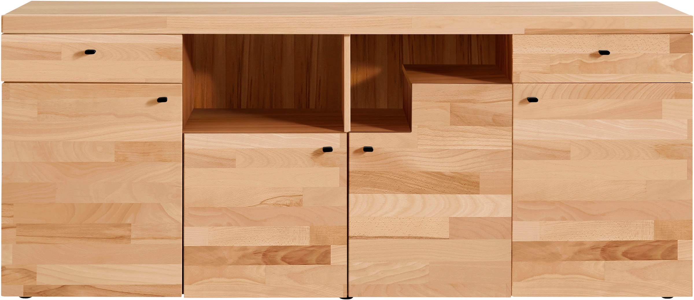 Home affaire Sideboard »Divupe«, Kommode Breite 186 cm, Fronten aus Massivholz, FSC®-zertifiziert