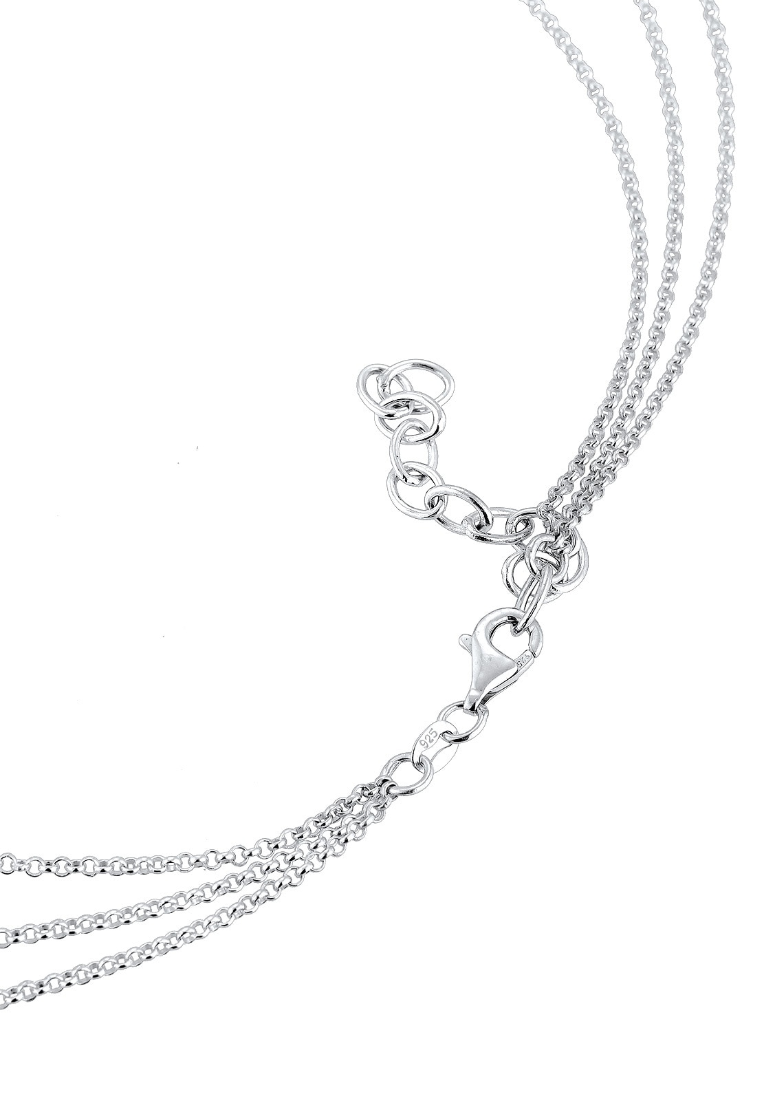 Elli Gliederkette »Infinity Herz Kreuz Kristall Silber«