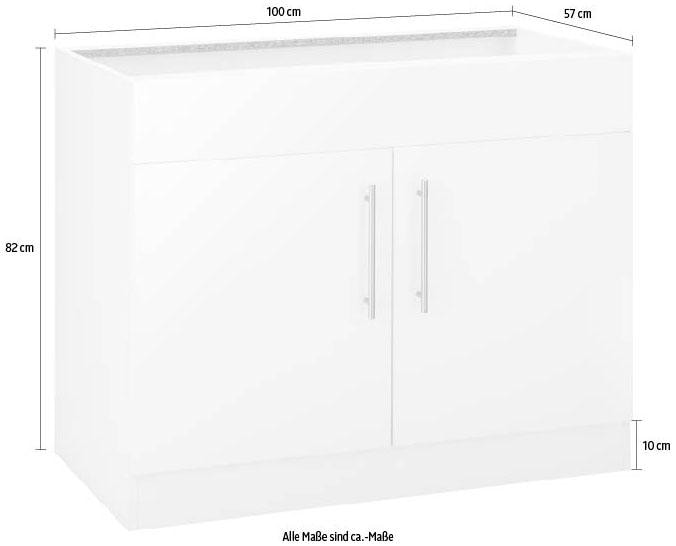 wiho Küchen Spülenschrank »Cali«, 100 cm breit, ohne Arbeitsplatte