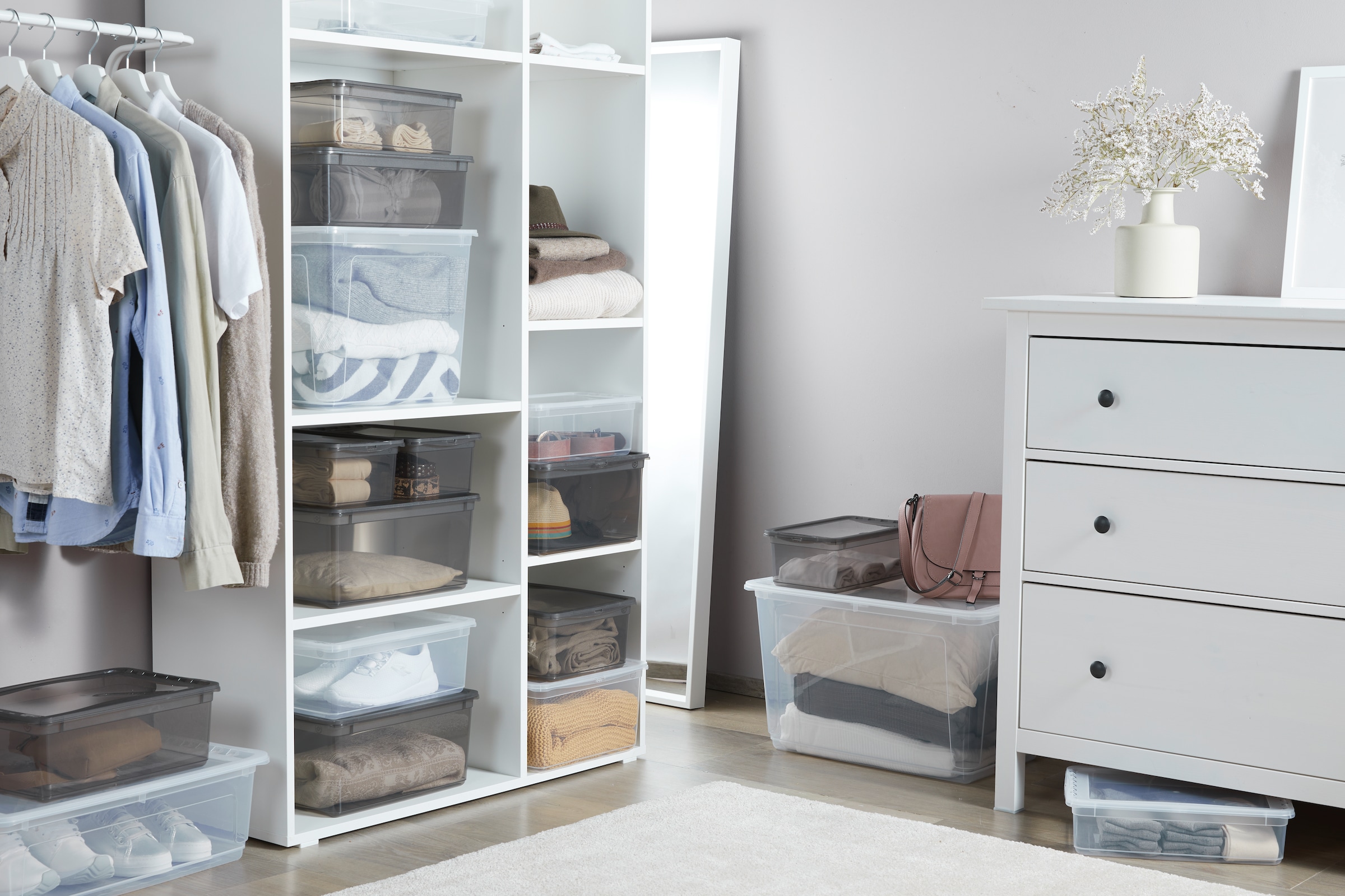 keeeper Aufbewahrungsbox »bea, 5er Set, mit Air Control-System 30L, 59 x 39 x 18 cm« Air-Control-System, stapelbar