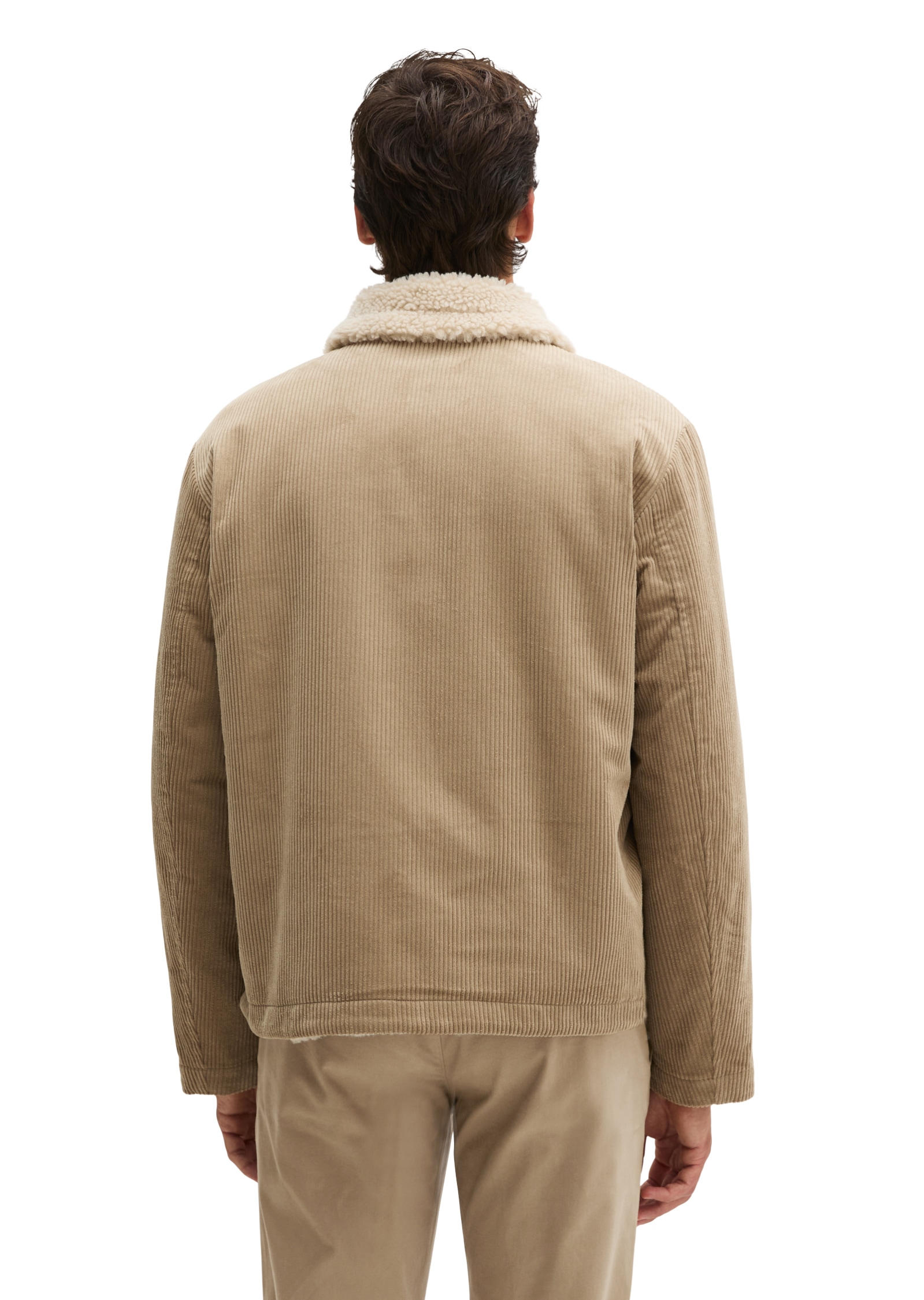 Marc O'Polo Cordjacke regular mit flauschigem Teddyfellfutter