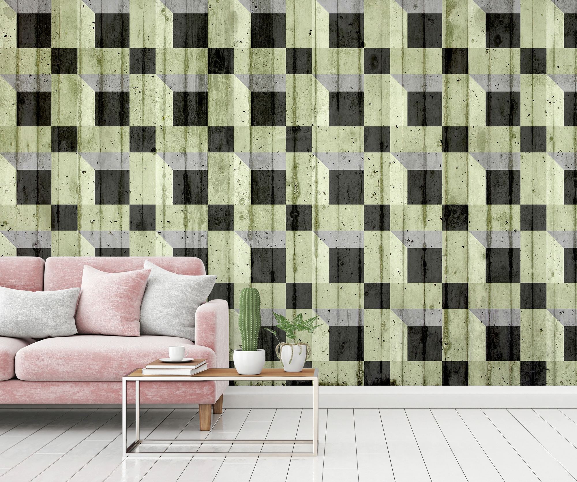 Architects Paper Fototapete »Atelier 47 Squares 3D 3« 3D-Optik glatt Vlies, Wand, Schräge, Decke