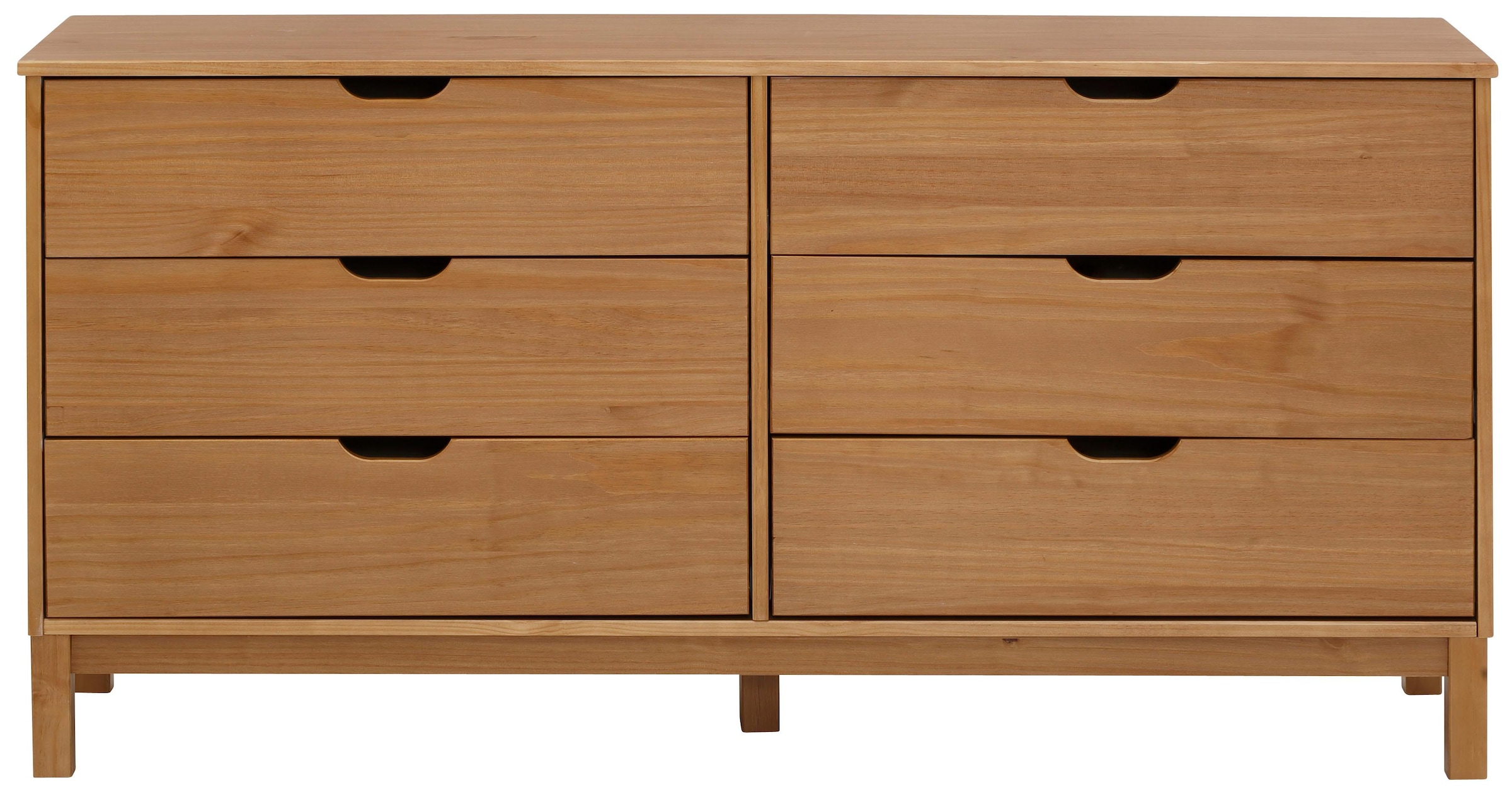 Home affaire Kommode »Post«, massives Kiefernholz, mit vielen Stauraummöglichkeiten, Breite 150 cm