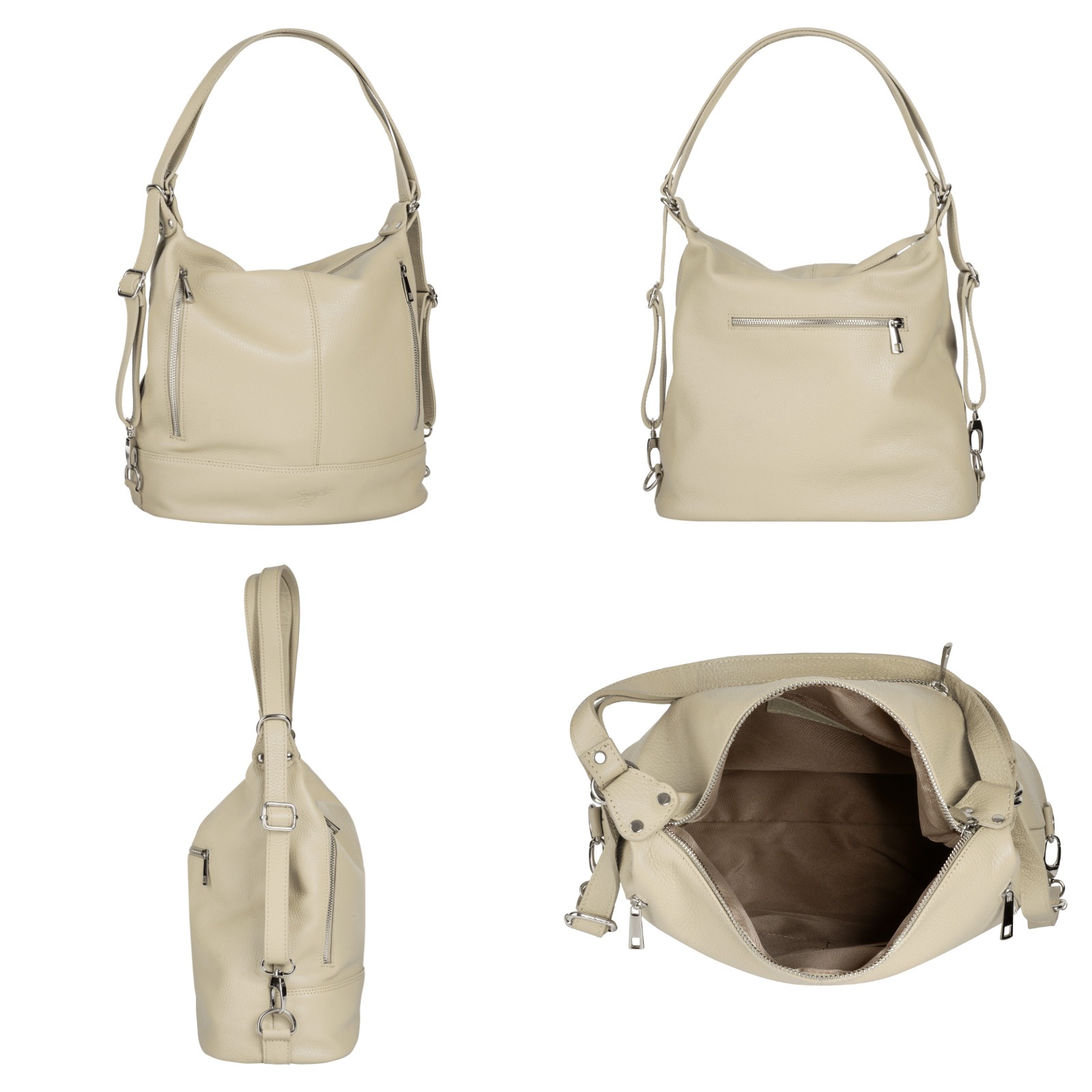Samantha Look Cityrucksack, echt Leder, Made in Italy