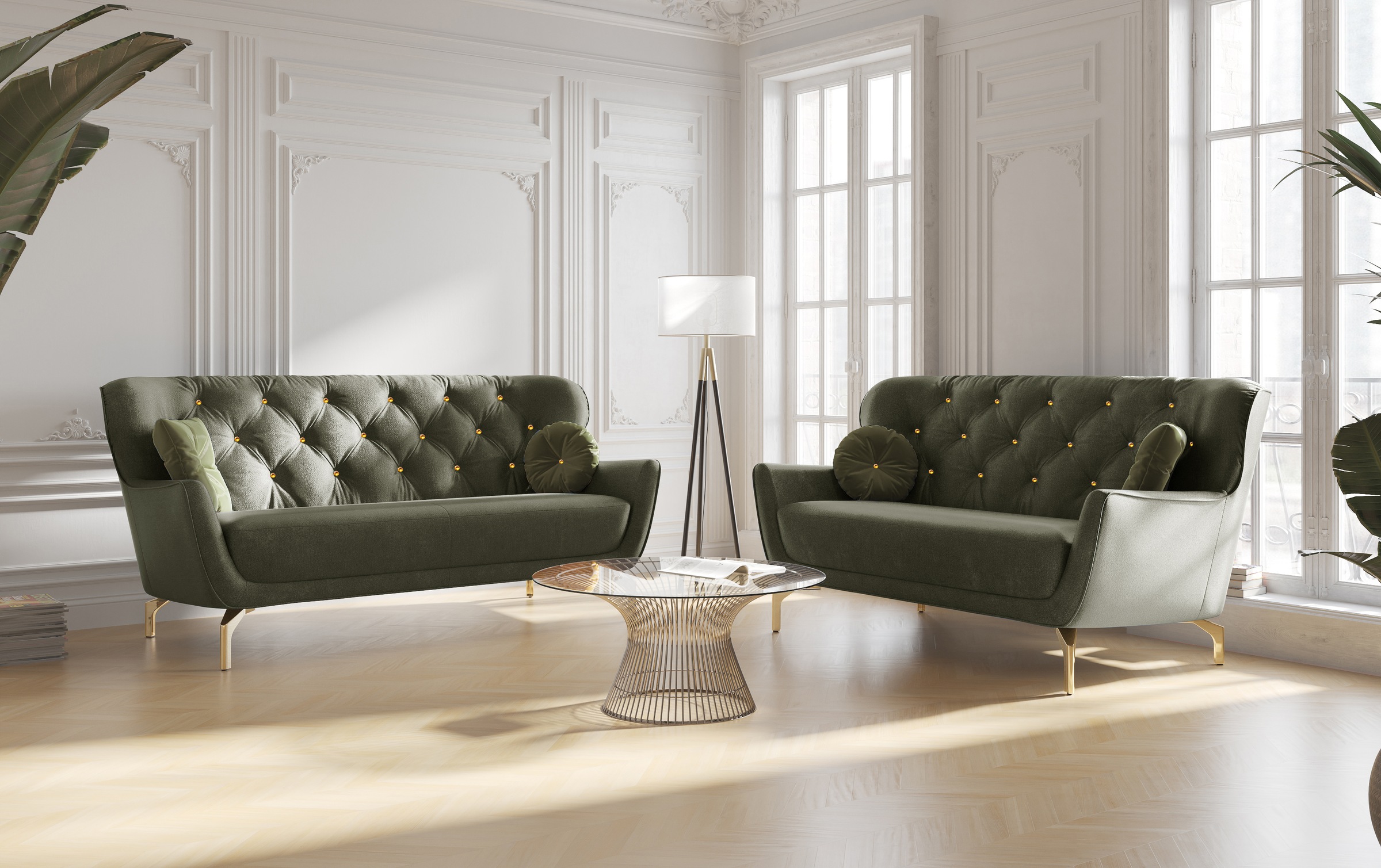 sit&more Polstergarnitur »Orient 3« 2 Stk. tlg. inkl. 4 Zierkissen mit Stra günstig online kaufen