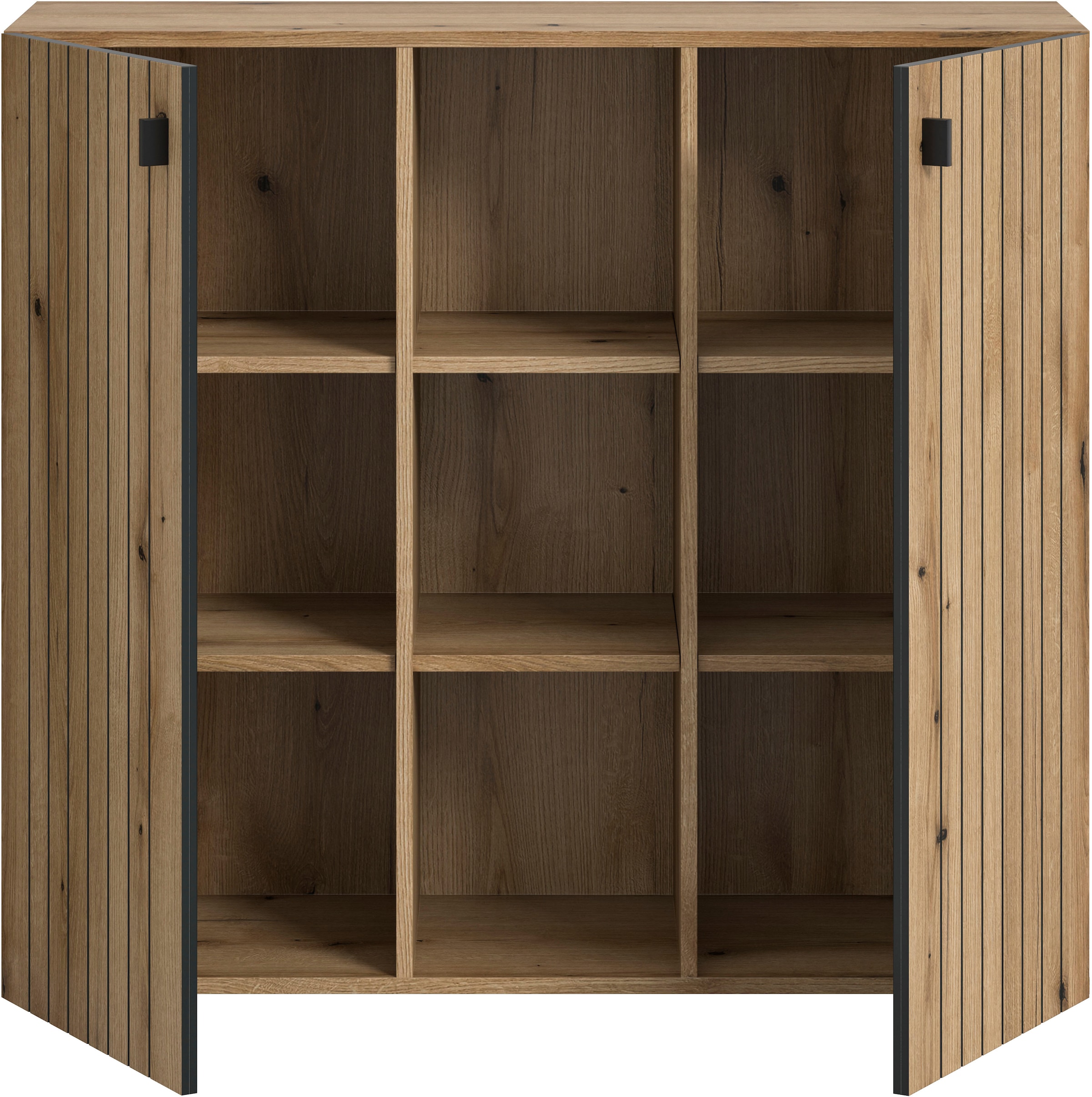 INOSIGN Schuhschrank »TATIO, Breite 106 cm, Rillenoptik, offene Fächer, 2 Türen« 1 Stk. tlg. Schuhschrank, Schuhkommode, Flurkommode, Kommode