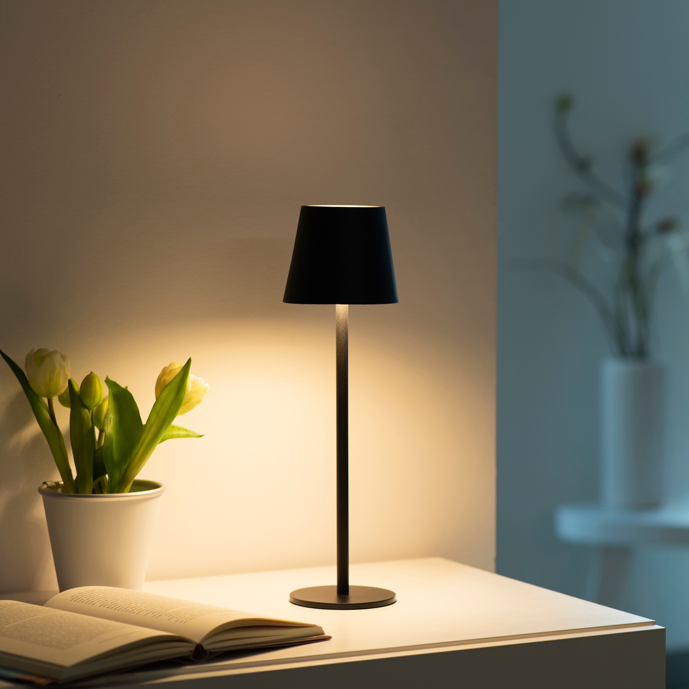JUST LIGHT LED Tischleuchte »EURIA, 2er Set«, 1 flammig, Leuchtmittel LED-Board | LED fest integriert, LED Akku Tischlampe