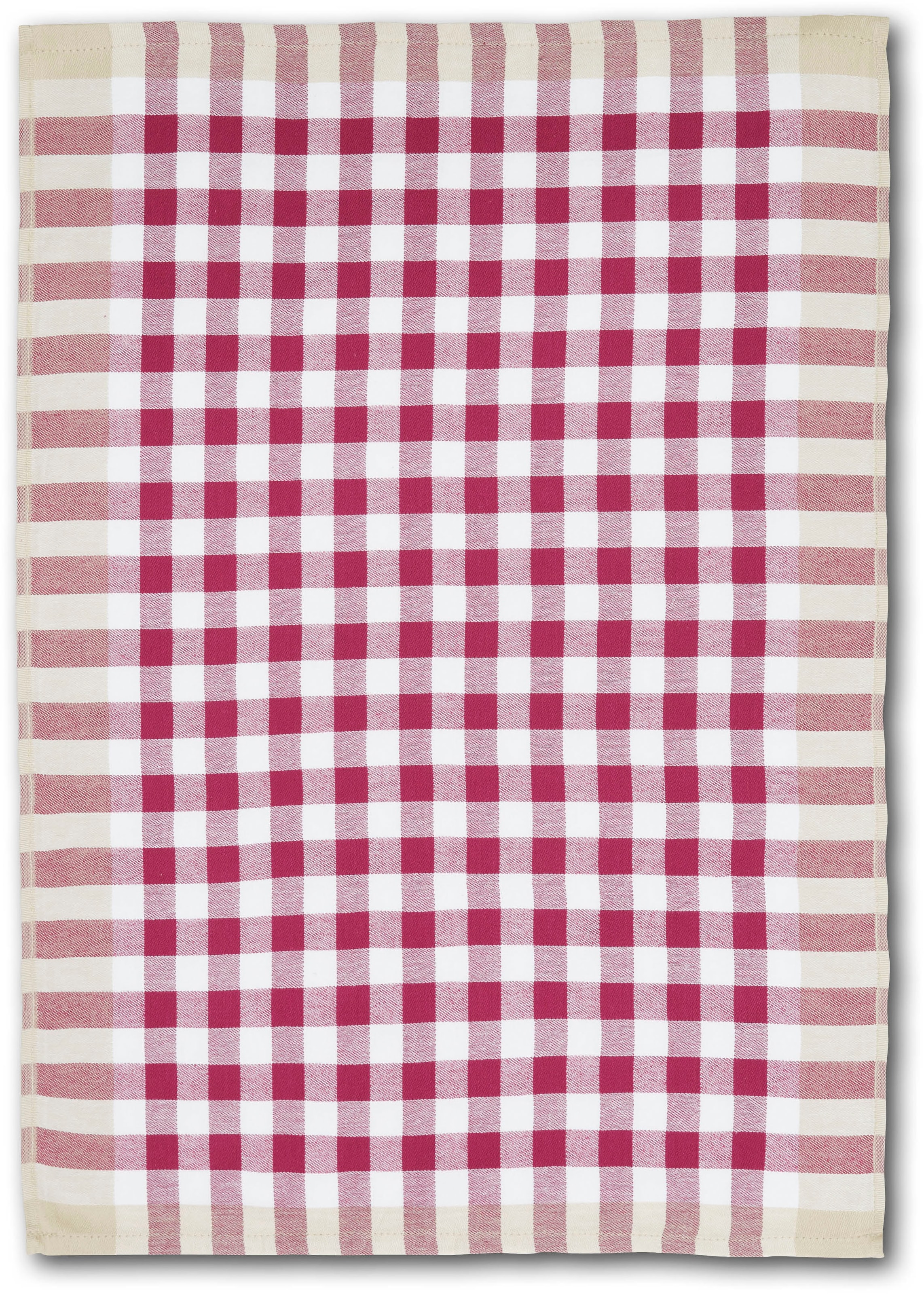 Dyckhoff Geschirrtuch »KARO, Maße je Tuch ca. 50x70 cm, aus 100% Baumwolle«, (Set, 3 tlg.), mit drei verschiedenen Motiven