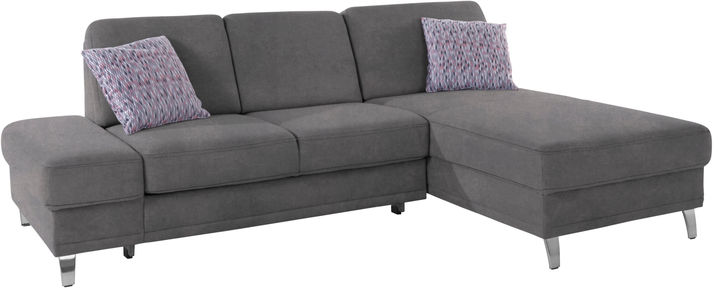 sit&more Ecksofa »Clio L-Form«, wahlweise mit Bettfunktion oder Vorziehsitz und Bettkasten, Federkern