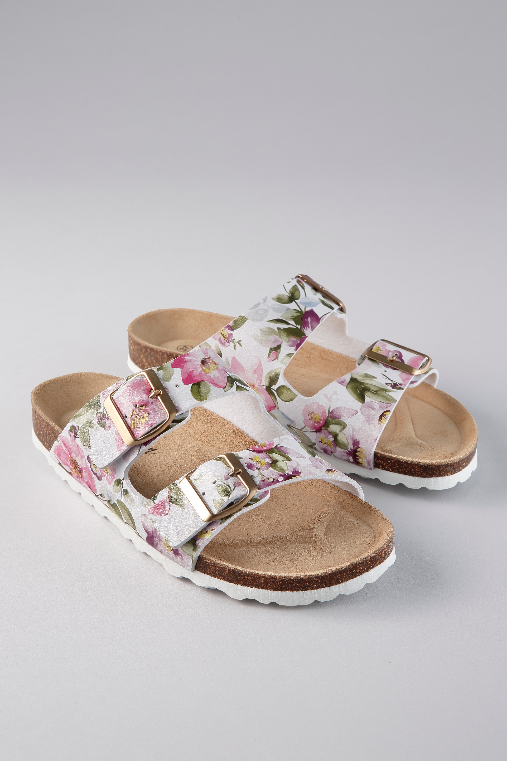 Aniston SHOES Pantolette  Hausschuh, Sommerschuh mit Blumendruck - NEUE KOLLEKTION