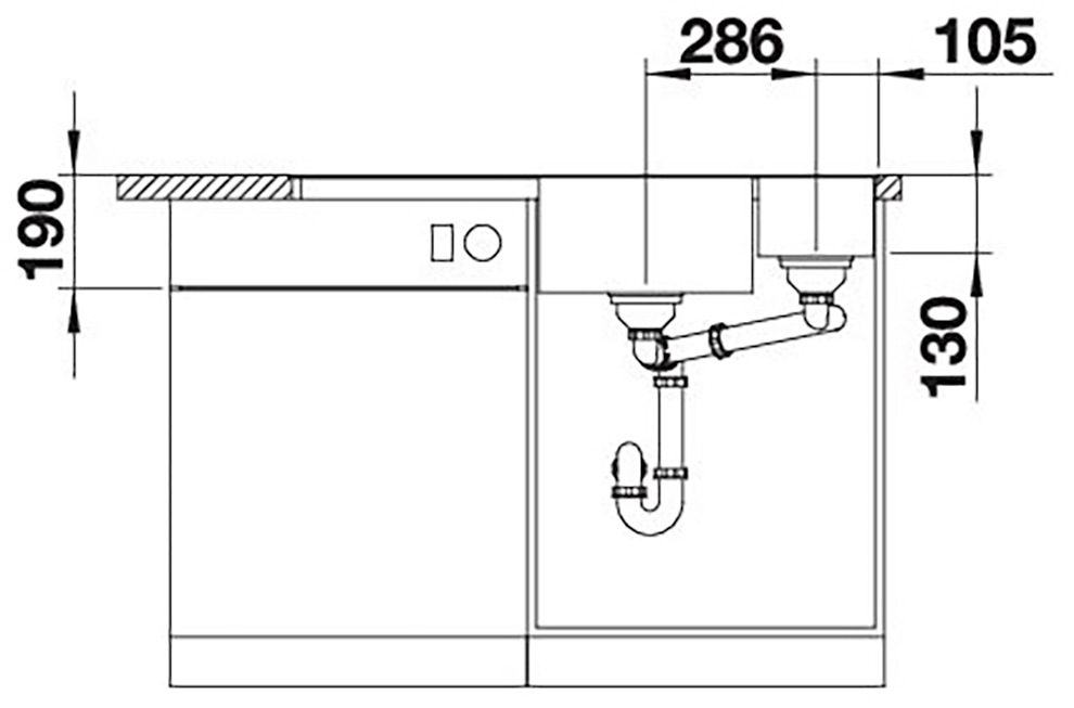 Blanco Granitspüle »AXIA III 6 S-F« 1 Stk. tlg. inklusive Esche-Compound-Brückenschneidebrett und Multifunktionsschale