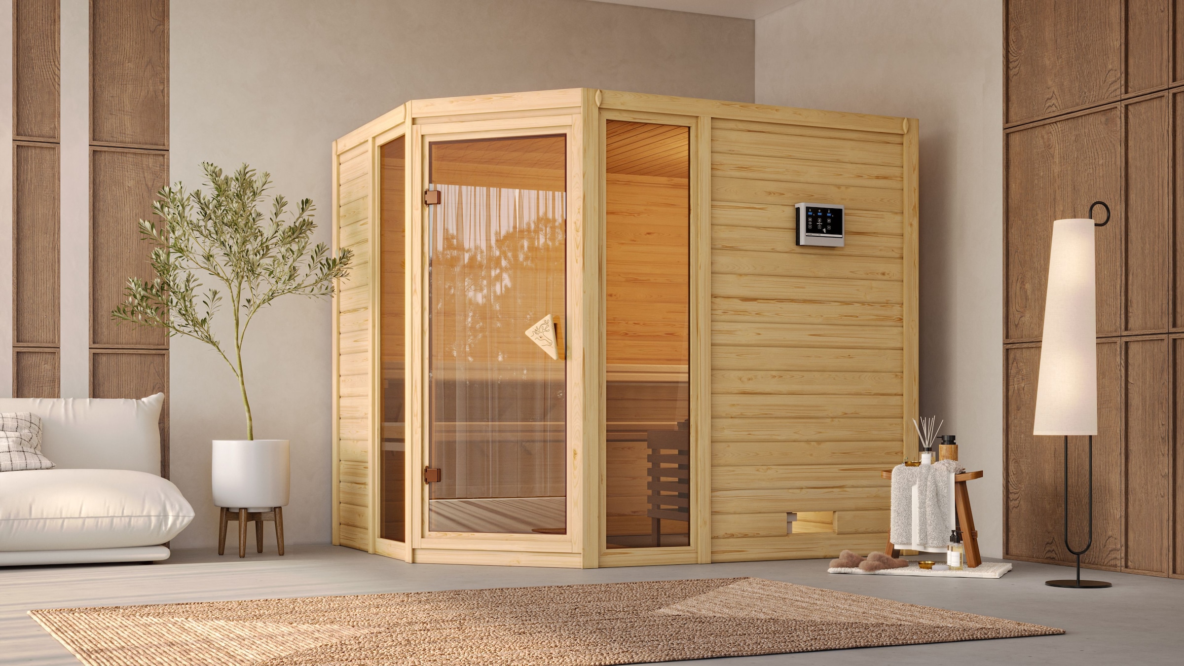 Karibu Sauna »Sina 3«, ohne Ofen