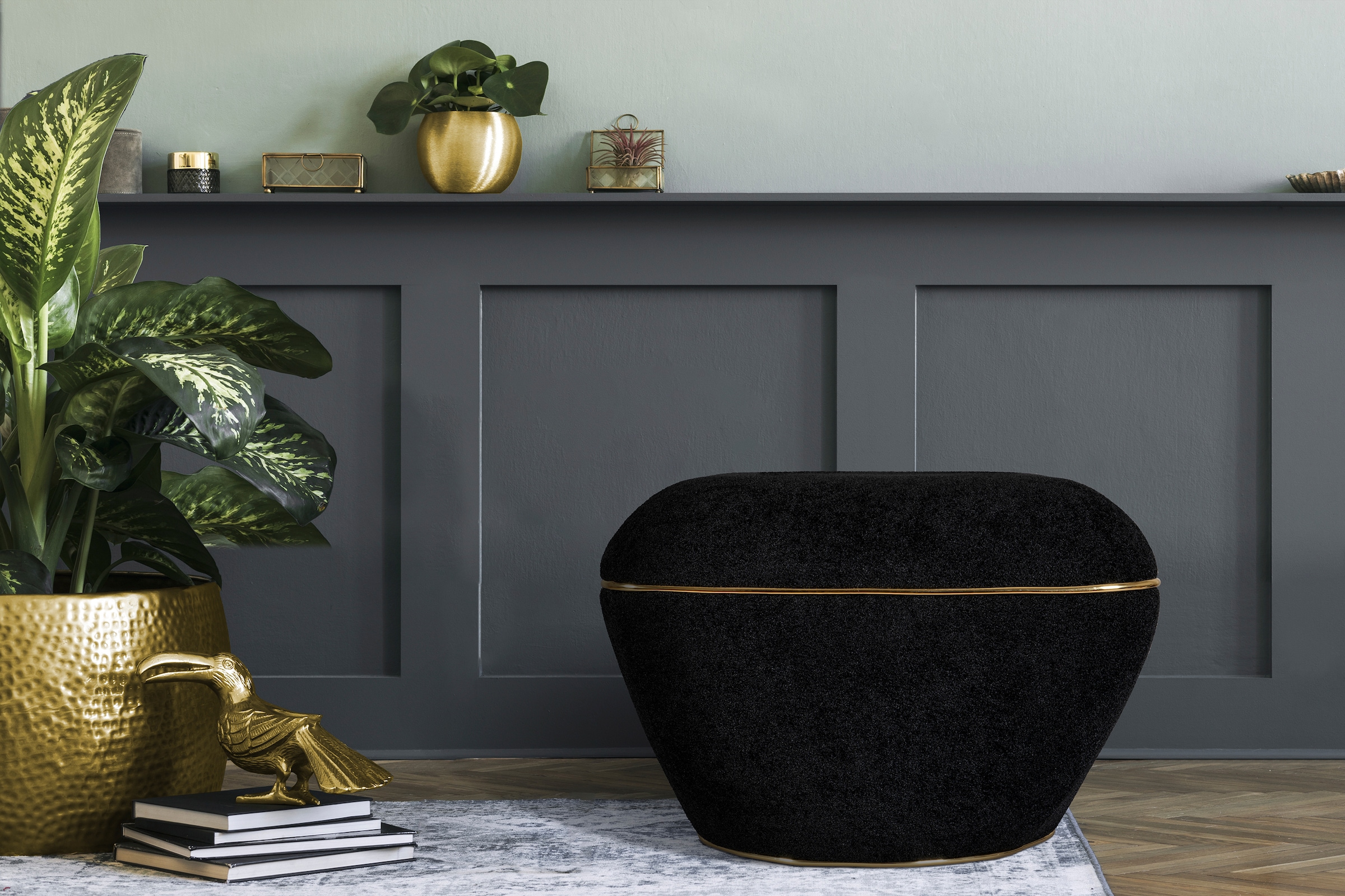 Kayoom Sitzhocker »Hocker Contessa 125, vielseitig einsetzbarer Allrounder, elegante Form« 1 Stk. tlg. komfortabel, hochqualitativ, pflegeleicht, elegante Form