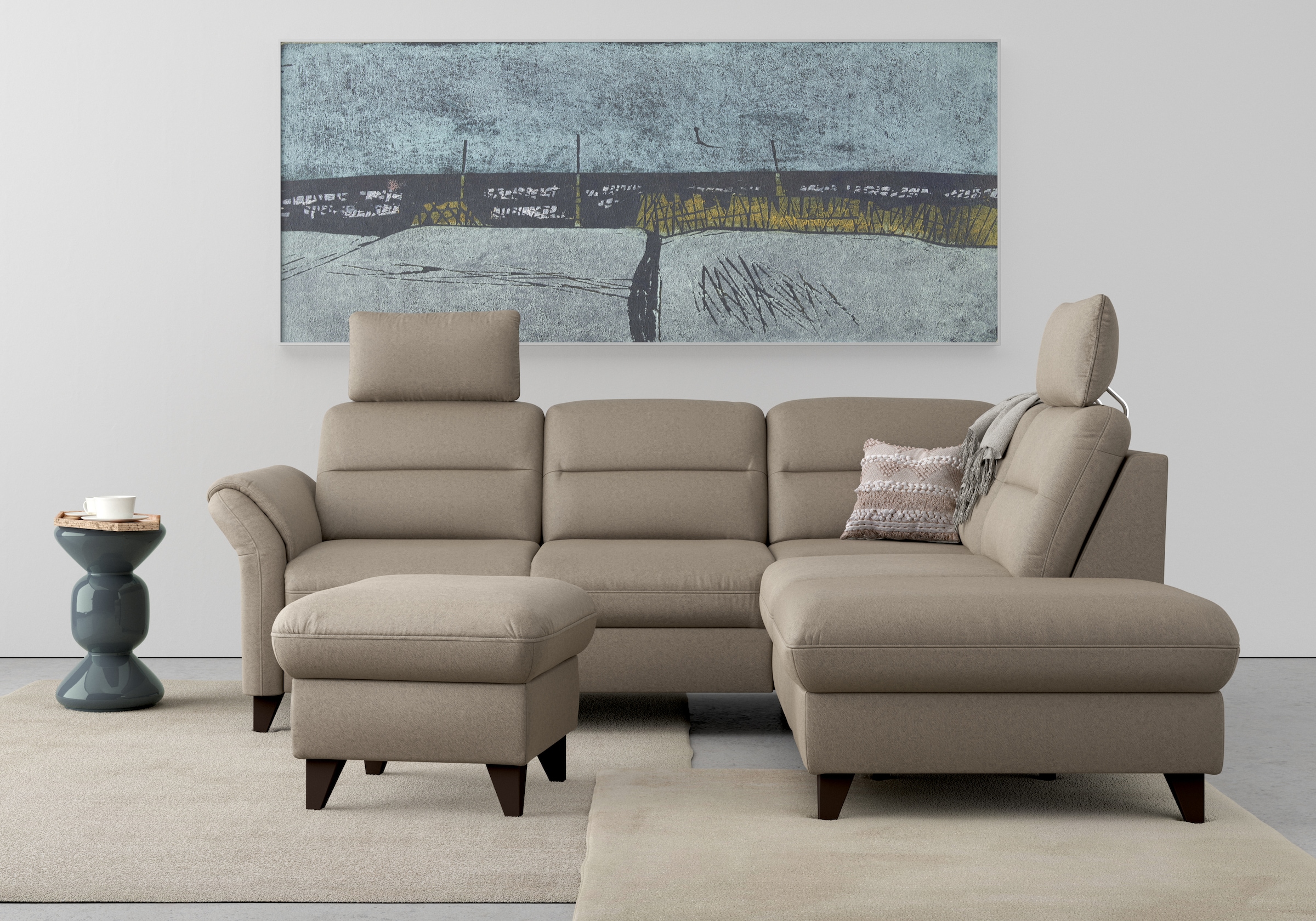 sit&more Ecksofa »Mellum L-Form« Federkern, wahlweise mit Bettfunktion, Sta günstig online kaufen