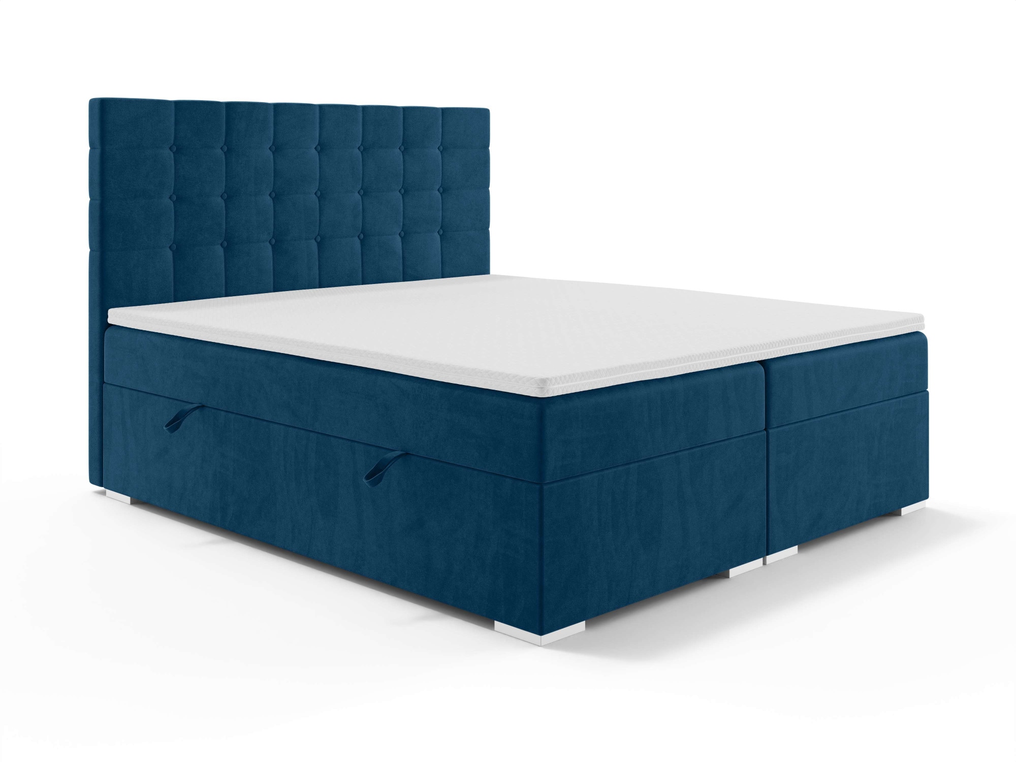 INOSIGN Polsterbett »Semla mit Matratze und Topper, in 3 Breiten (140, 160 und 180 cm)«, Boxspringbett mit Kopfteil, Bettkasten, Matratze (BFK/TFK) und Topper