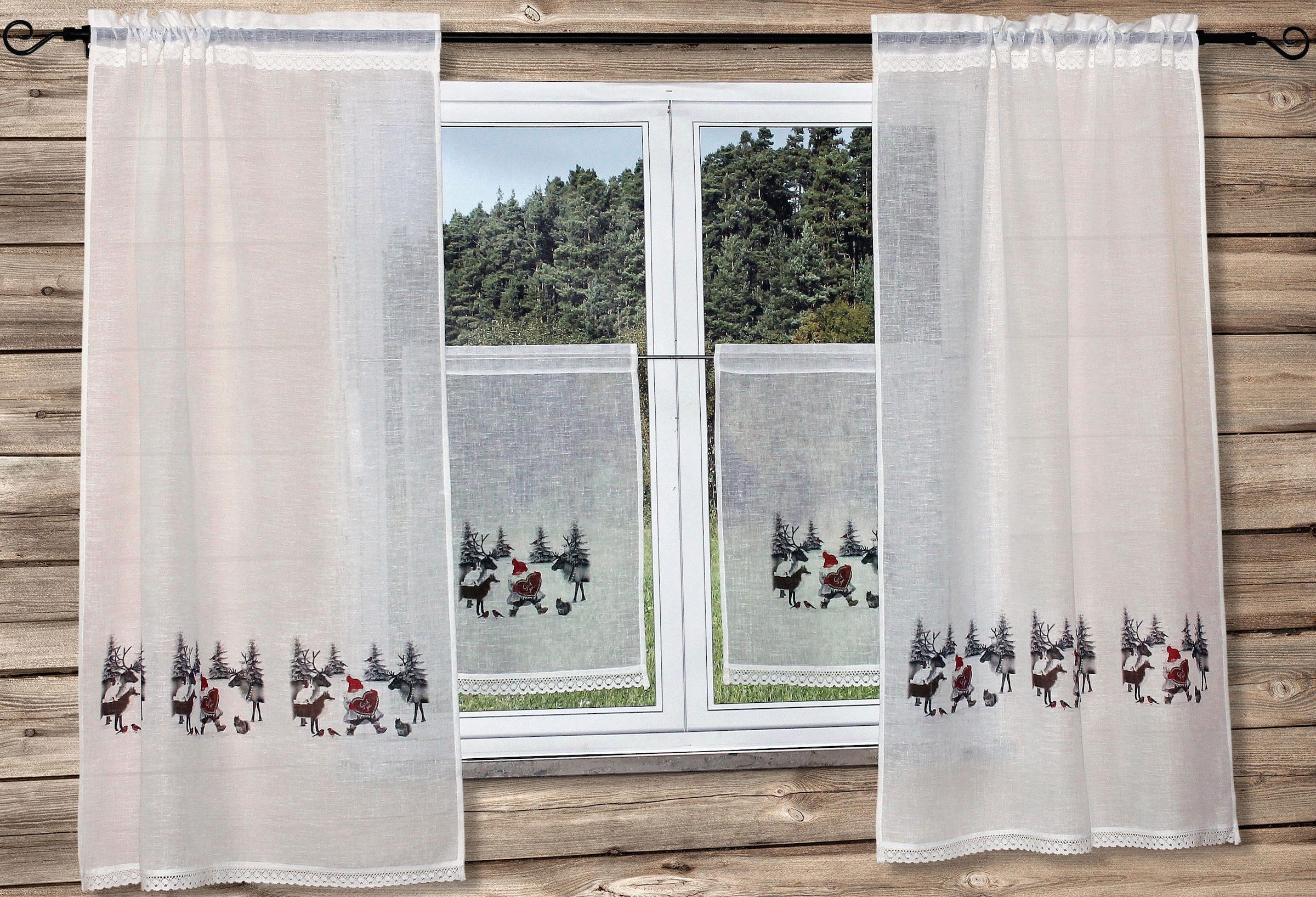 HOSSNER - ART OF HOME DECO Gardine »Herzerl«, (1 St.), Landhaus-Look günstig online kaufen