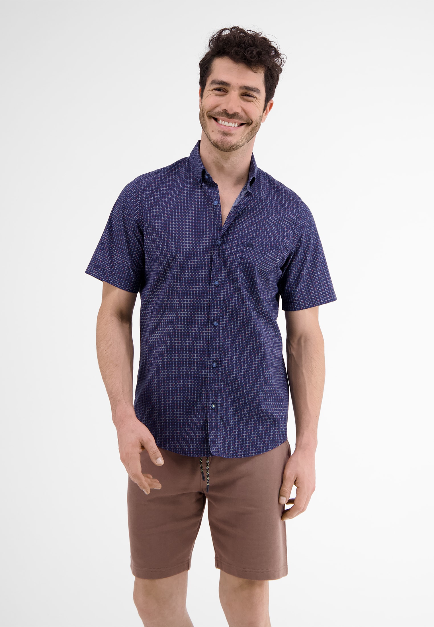 LERROS Kurzarmhemd »LERROS Kurzarmhemd, geometrisch gemustert« online  kaufen