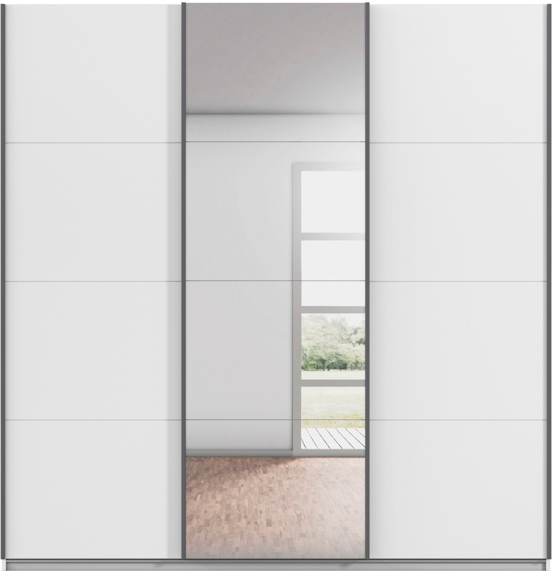 rauch Schwebetürenschrank »Kleiderschrank Schrank OTTO´S CHOICE Garderobe AGORDO«, (in zwei Griff-Farben), Top Innenausstattung, in 4 Breiten und 2 Höhen MADE IN GERMANY