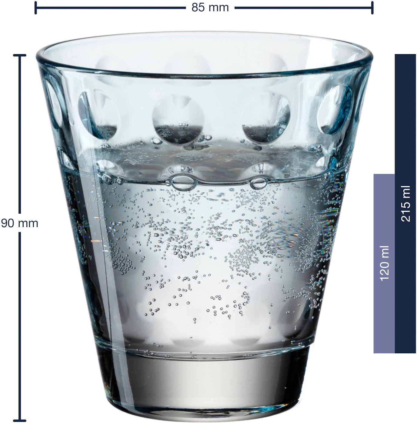 LEONARDO Gläser-Set »OPTIC«, (Set, 6 tlg.), 215 ml, 6-teilig